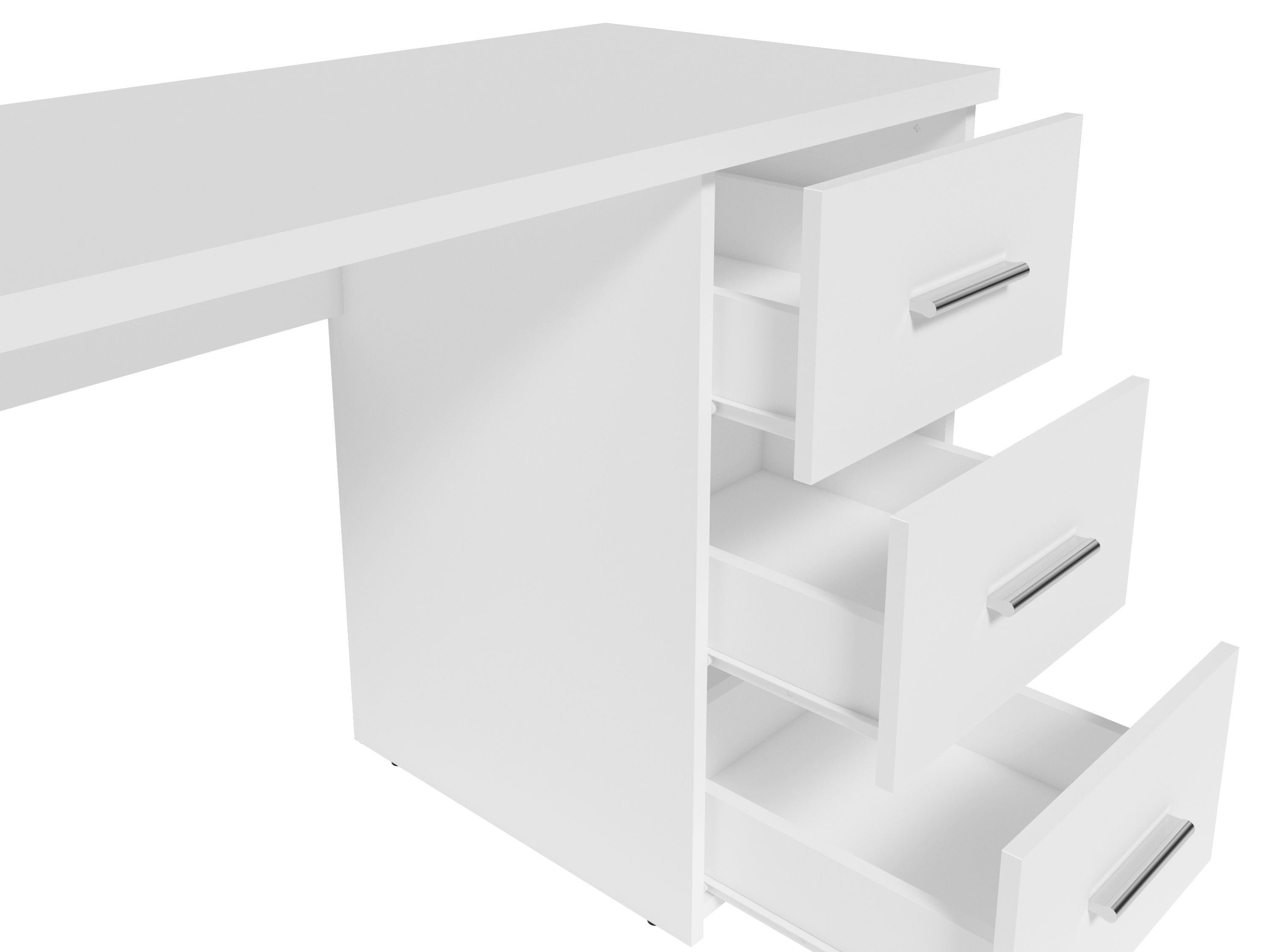 INOSIGN Bureau Zion Computertafel met 3 lades, breedte 120 x 50 cm