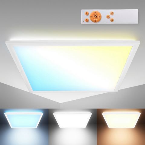 B.K.Licht Led-plafondlamp BK_PL1493 LED-Deckenlampe mit Fernbedienung, Dimmbar, indirektes Licht (1 