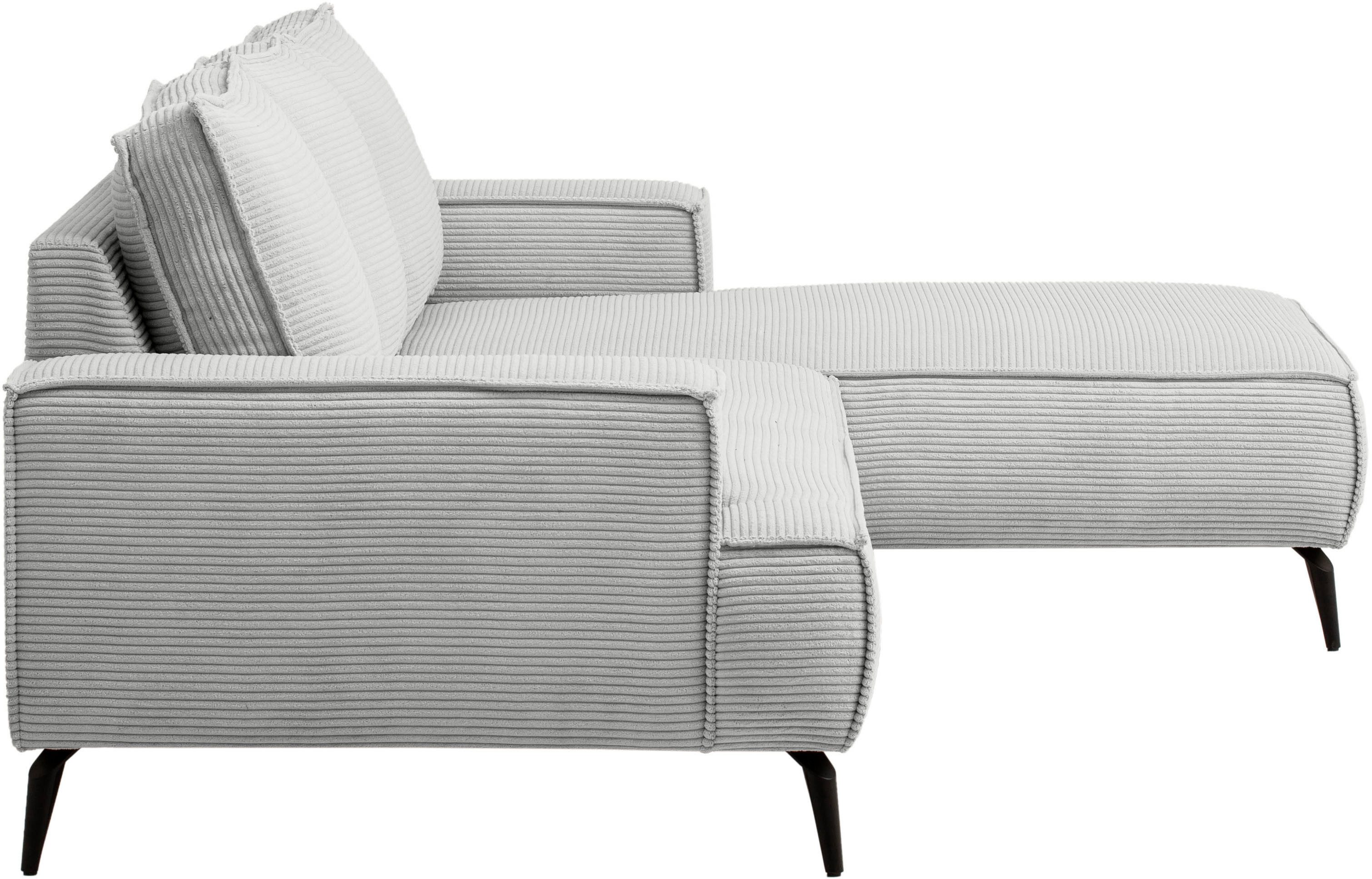 andas Zithoek TVINNU, Polsterecke L-Form, Schlaffunktion, met Hocker (set, 2-delig)