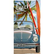 volkswagen strandlaken beach summer met vw-kever motief  opschrift (1 stuk) multicolor