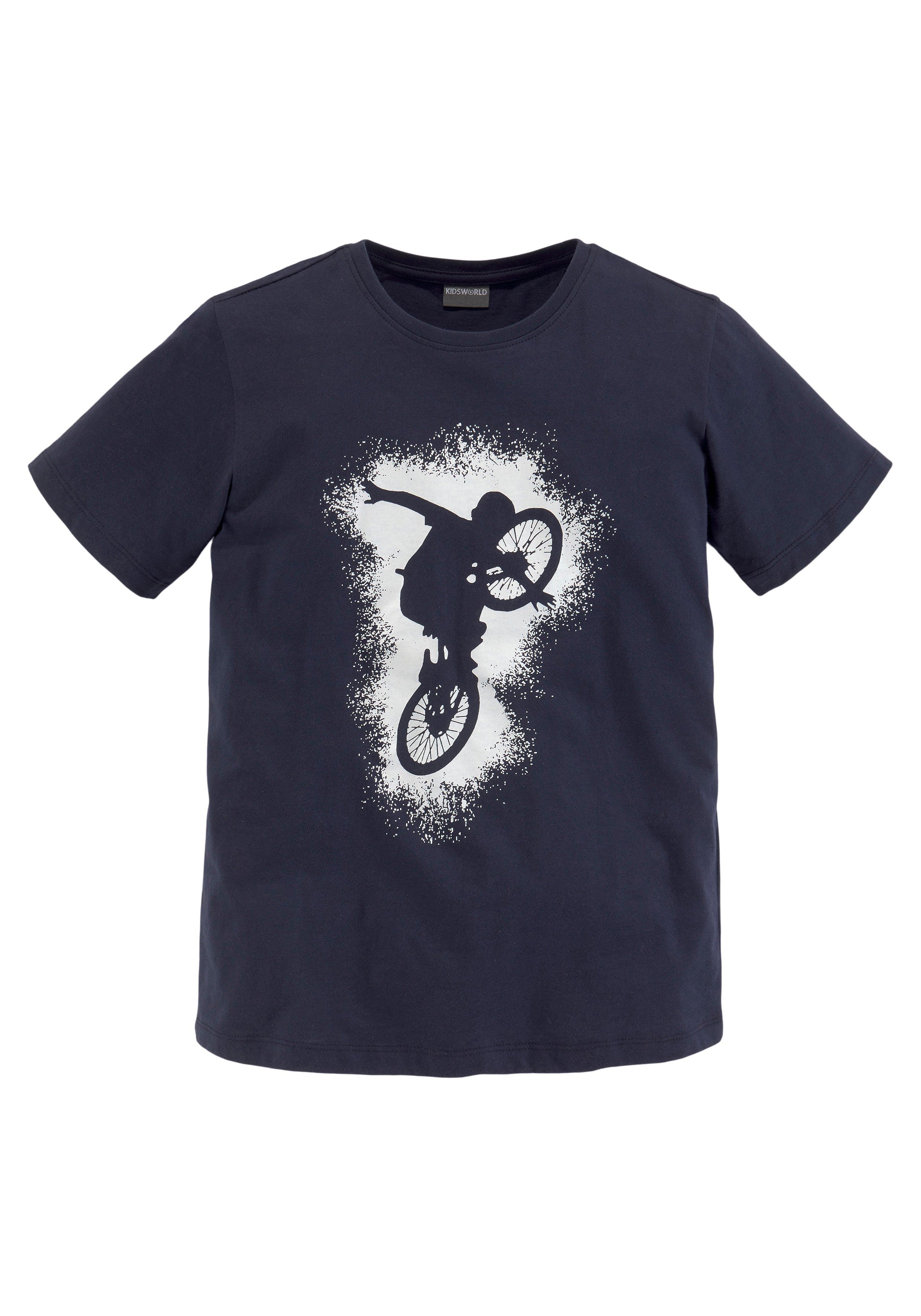 & 2) (set, 2-delig, online shoppen BIKER | sweatbermuda KIDSWORLD OTTO T-shirt