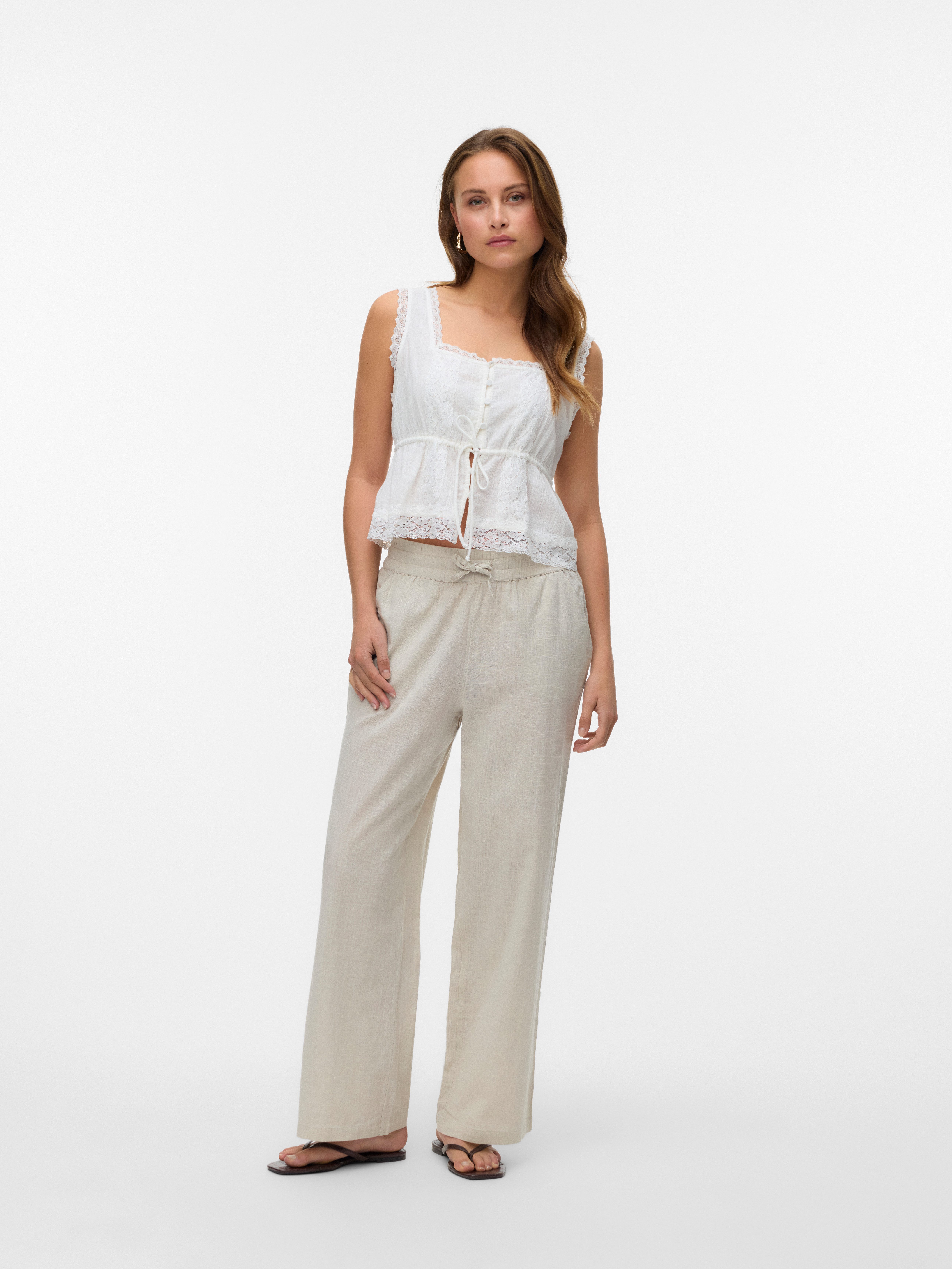 Vero Moda Comfortbroek VMCAIA MW WIDE PANT WVN NOOS