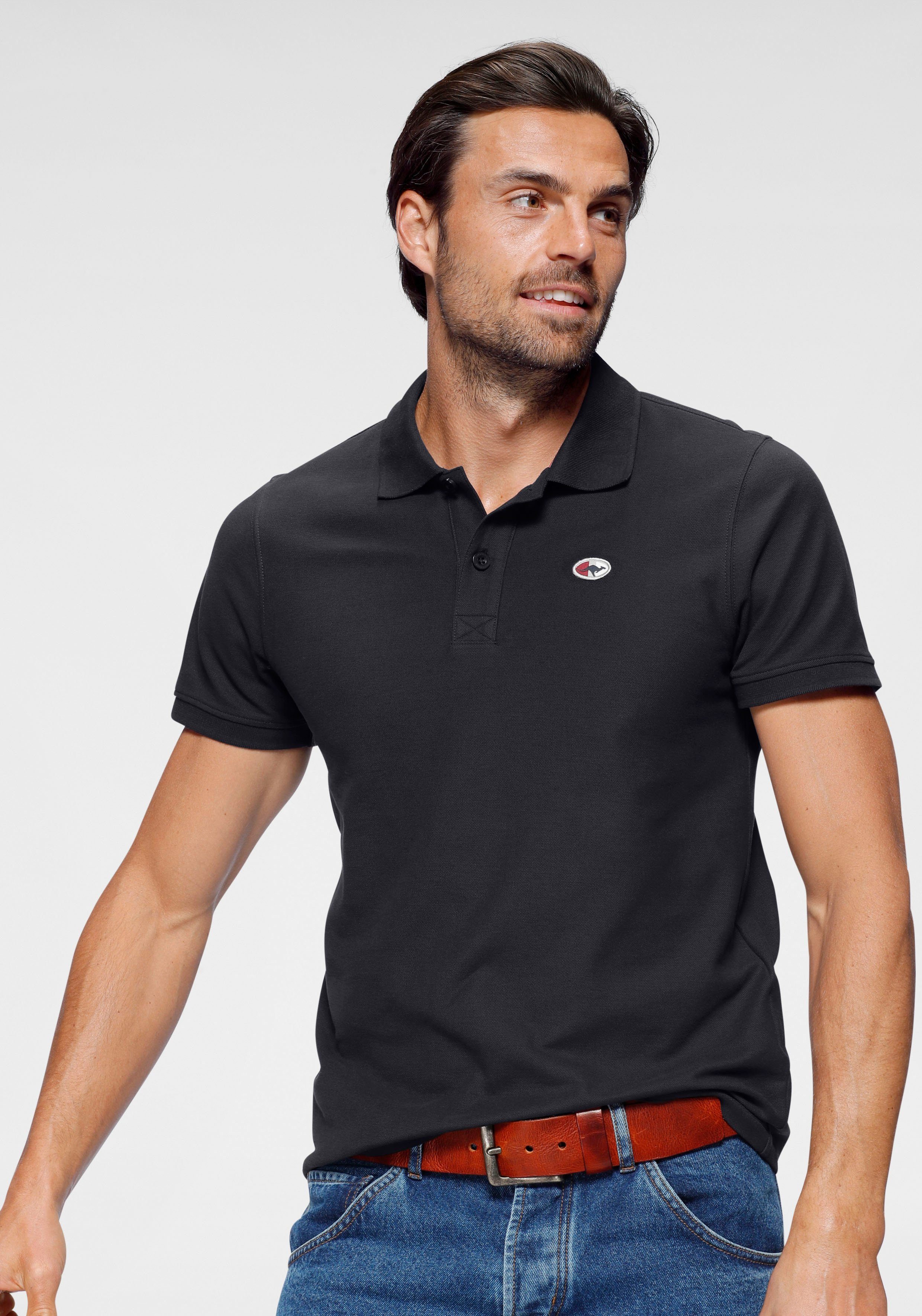 KangaROOS Poloshirt Korte mouwen, met polokraag, van piqué-stof, van 100% katoen