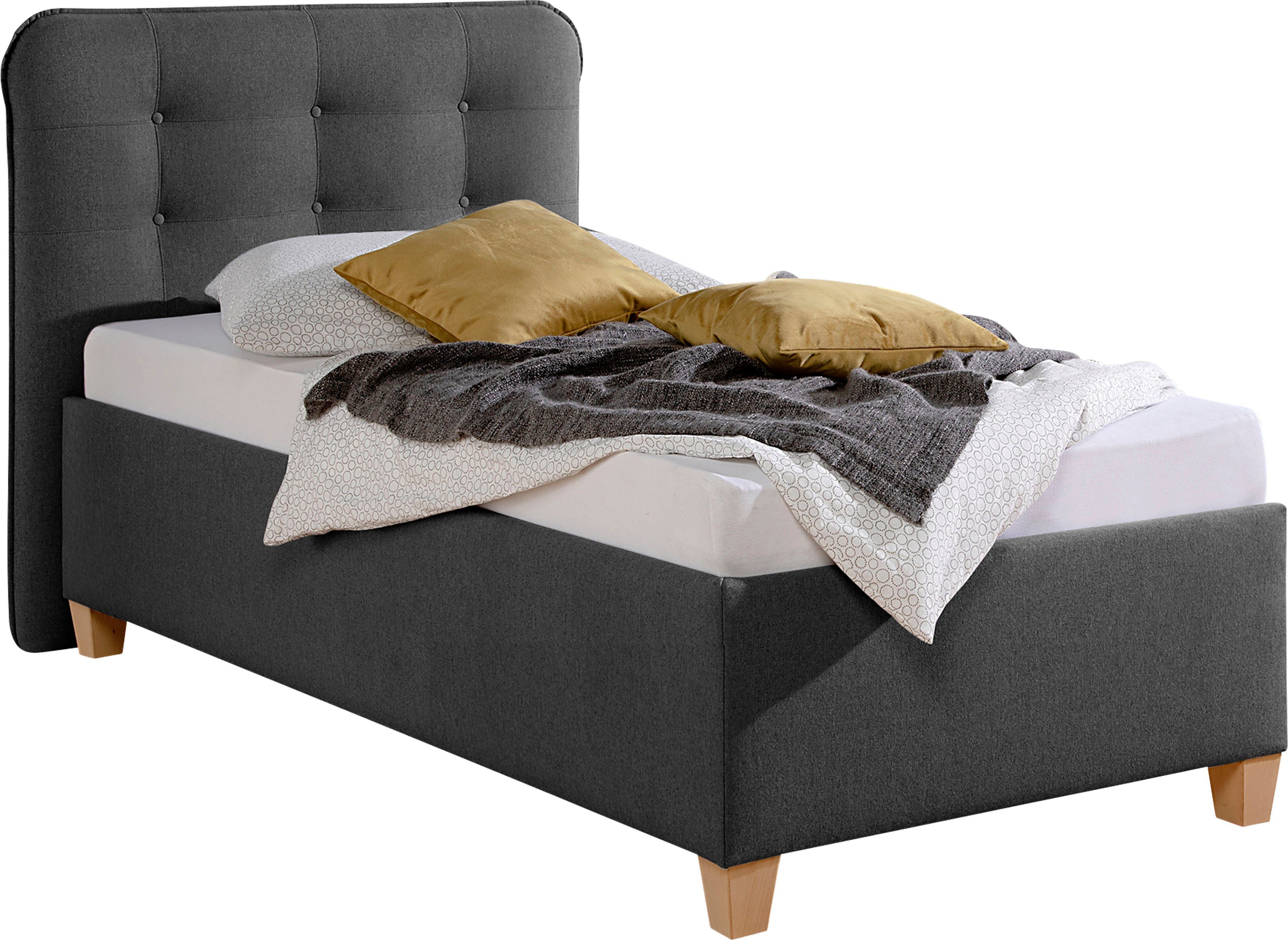 Maintal Gestoffeerd bed inclusief bedkist bedden grijs