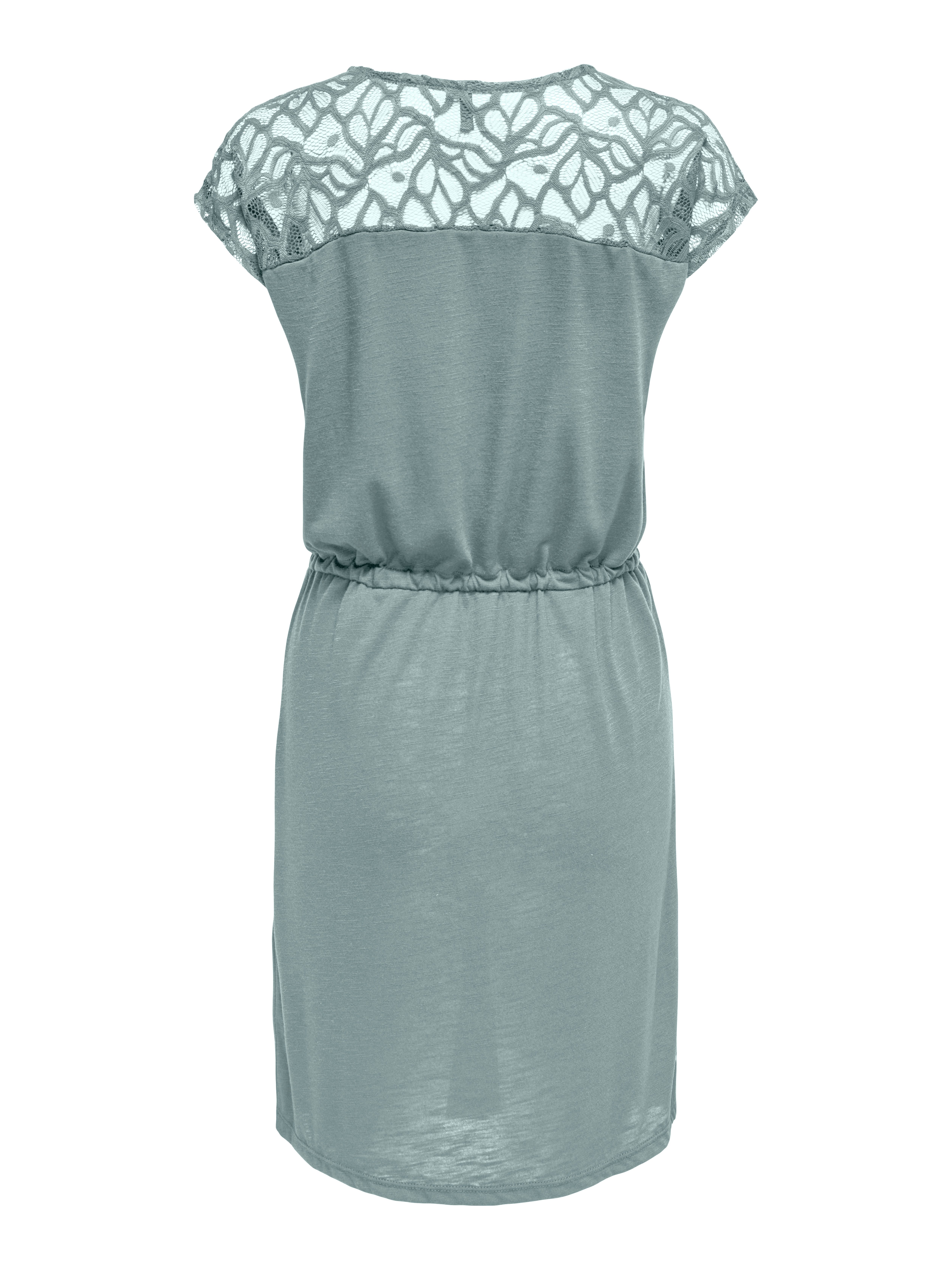 Only Kanten jurk ONLSINDY LIFE S/S O-NECK MIX DRESS JRS