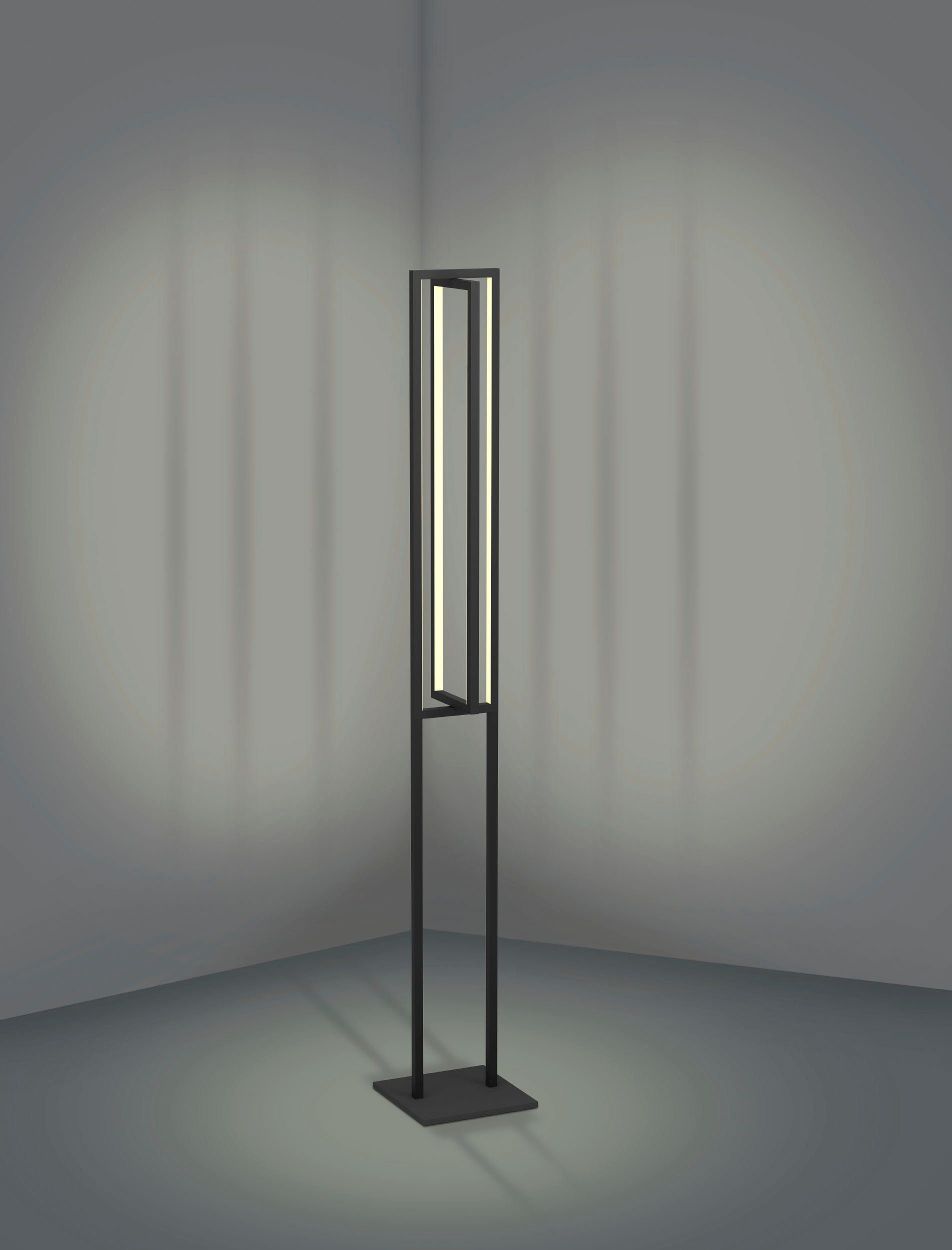 EGLO Staande lamp SIBERIA Vloerlamp in zwart van staal - 34W - warmwit - koudwit (1 stuk)