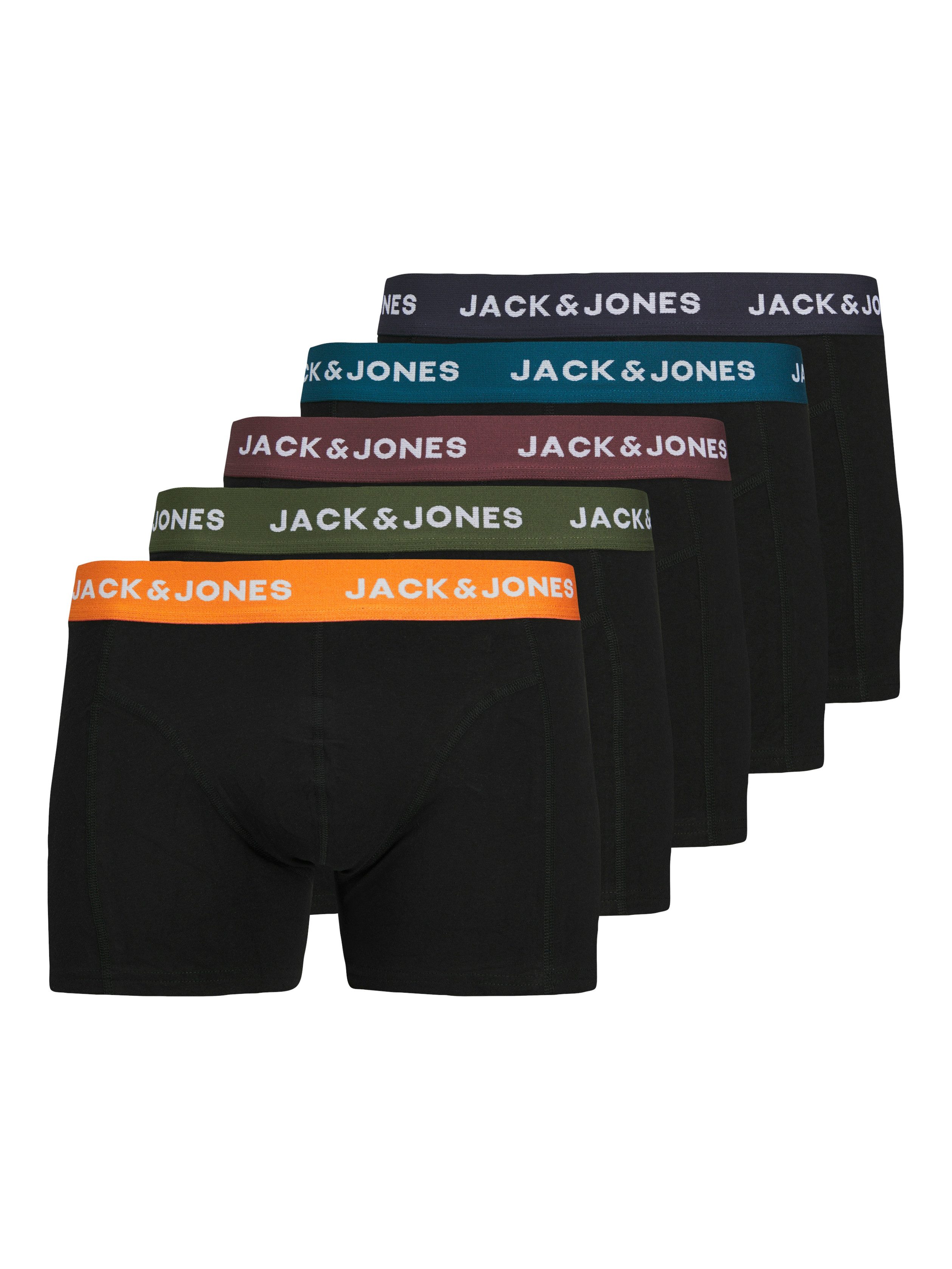Jack & Jones PlusSize Trunk JACOLIVER SOLID TRUNKS 5 PACK BOX PLS (set 5 stuks)
