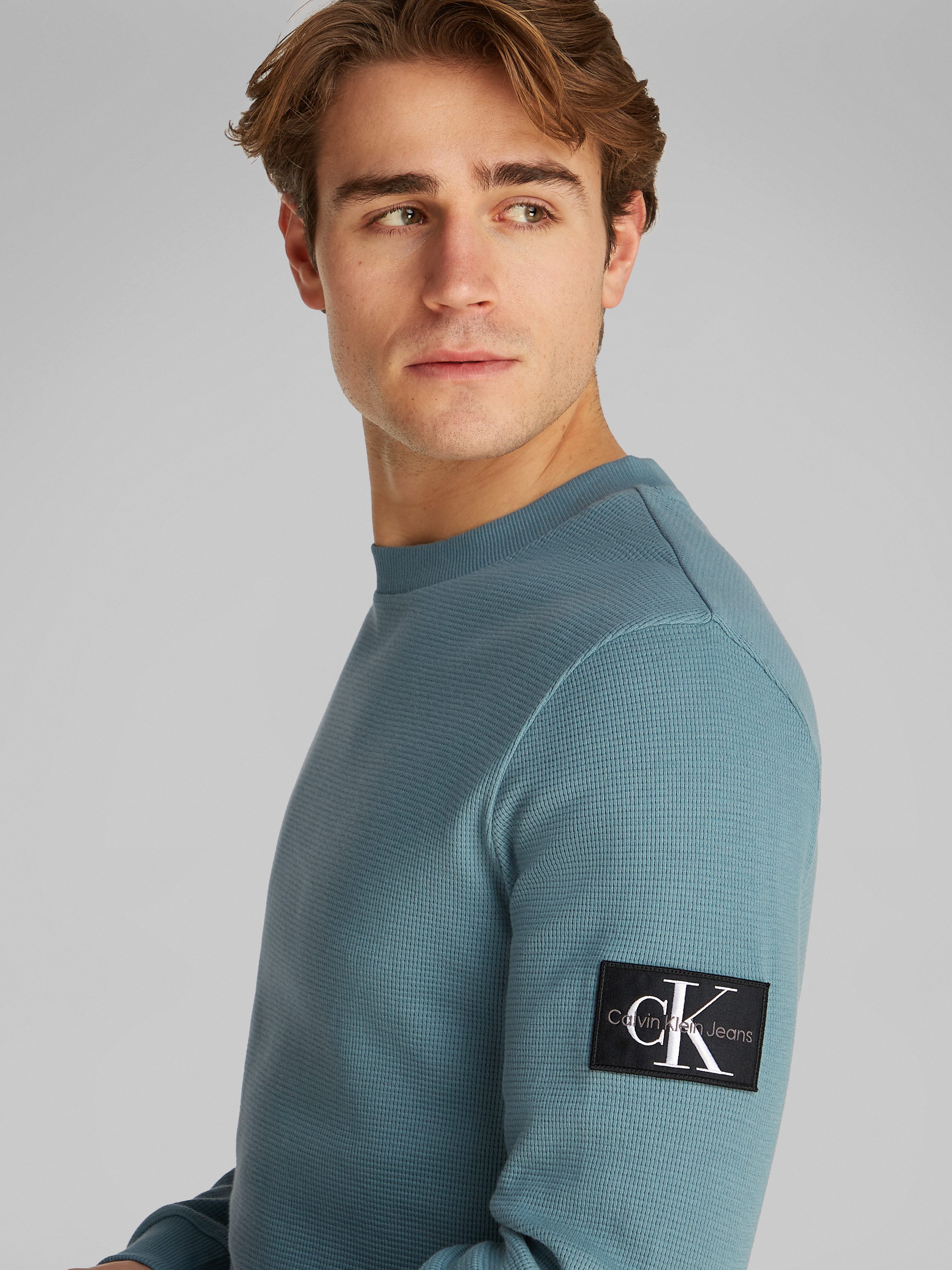Calvin Klein Shirt met lange mouwen BADGE WAFFLE LS TEE