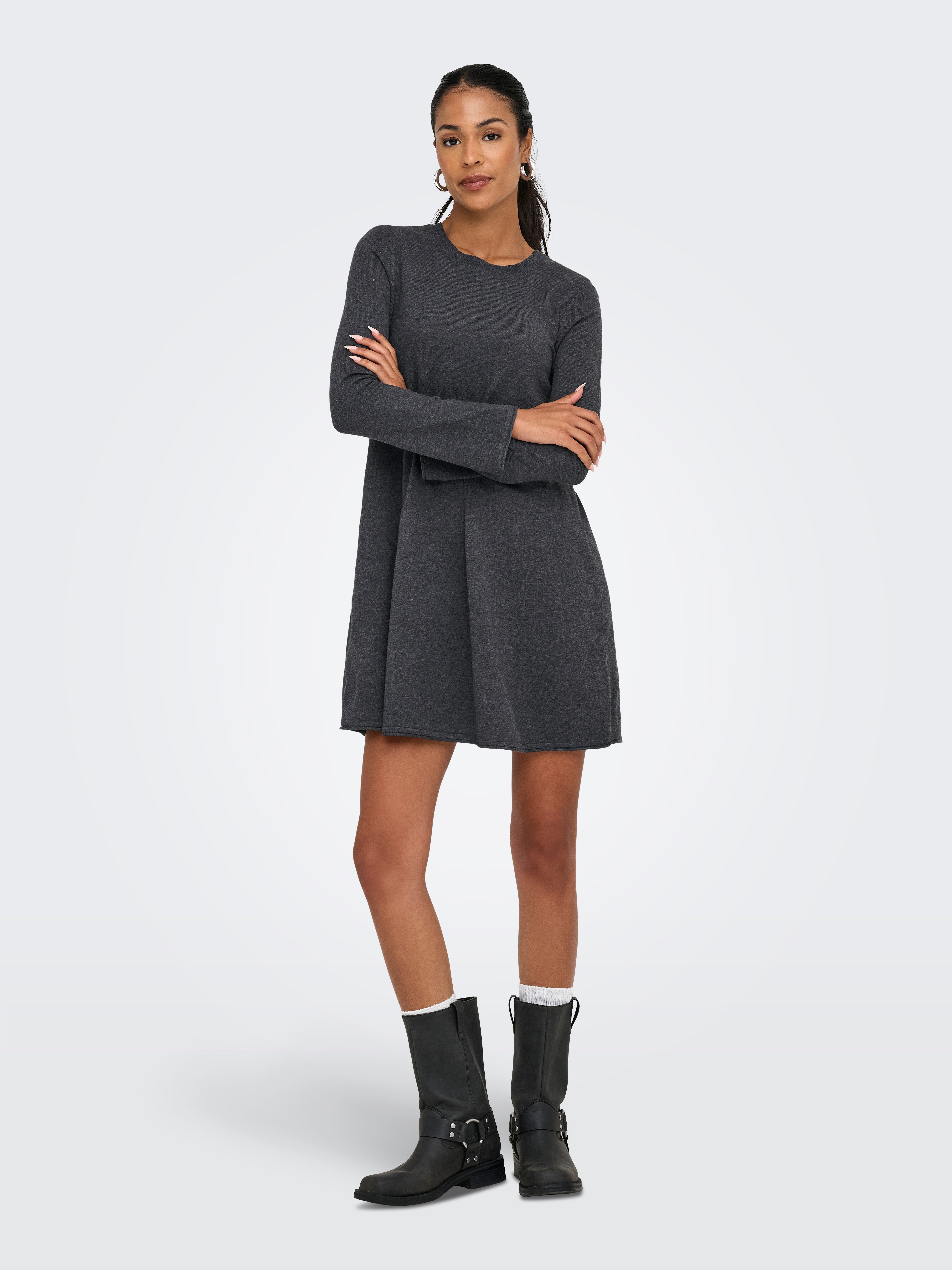 Only Midi-jurk ONLAMALIO LIFE LS ONECK DRESS KNT