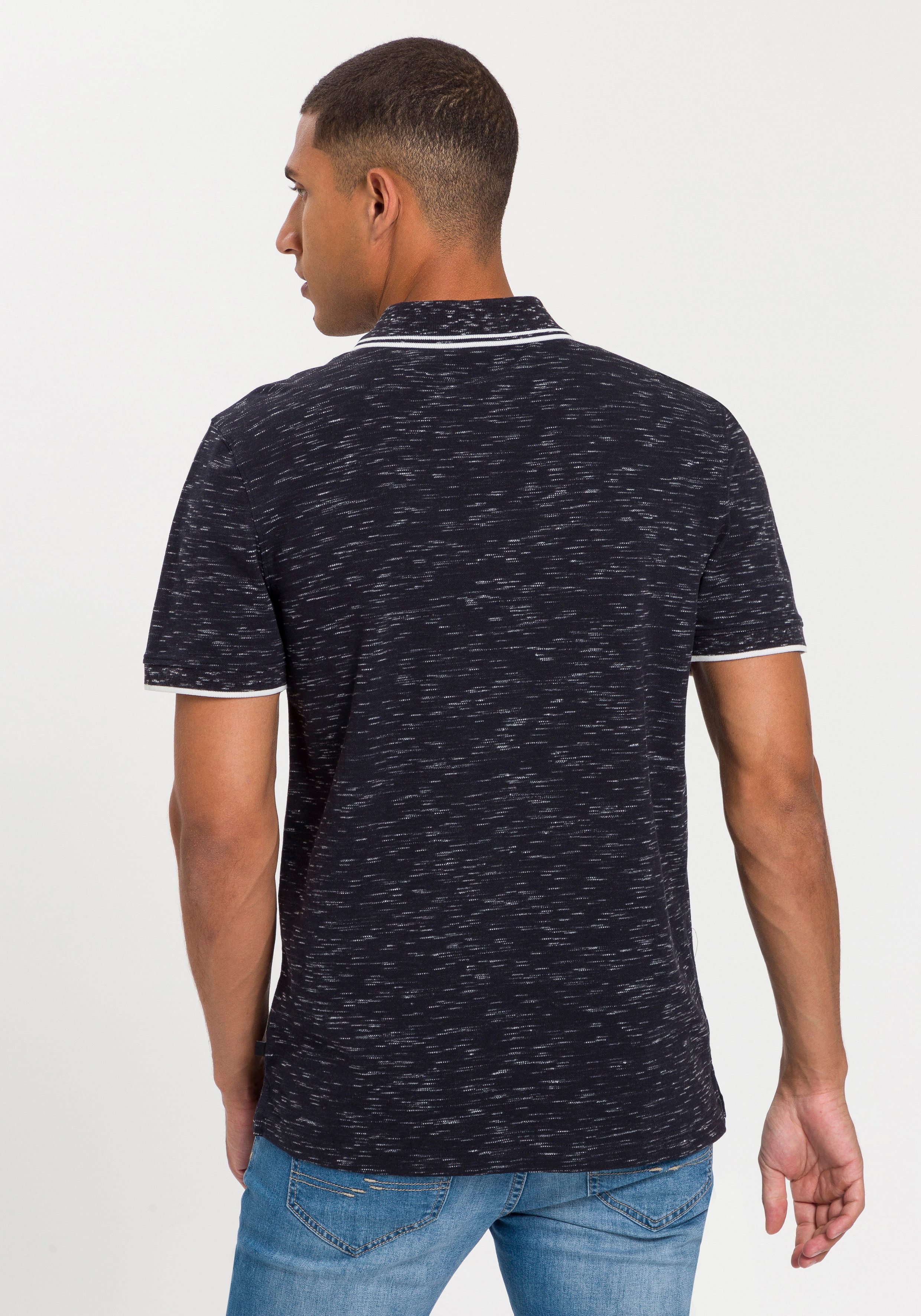 H.I.S Poloshirt korte mouwen, smal gesneden, met polokraag