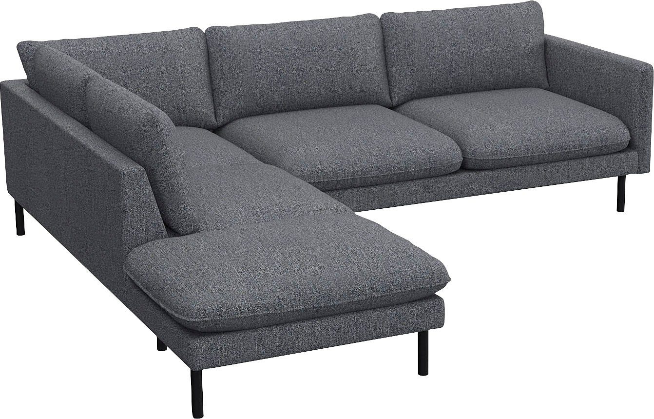 FLEXLUX Hoekbank Bolzano designbank, comfortabel door koudschuim in de zitting, L-vorm