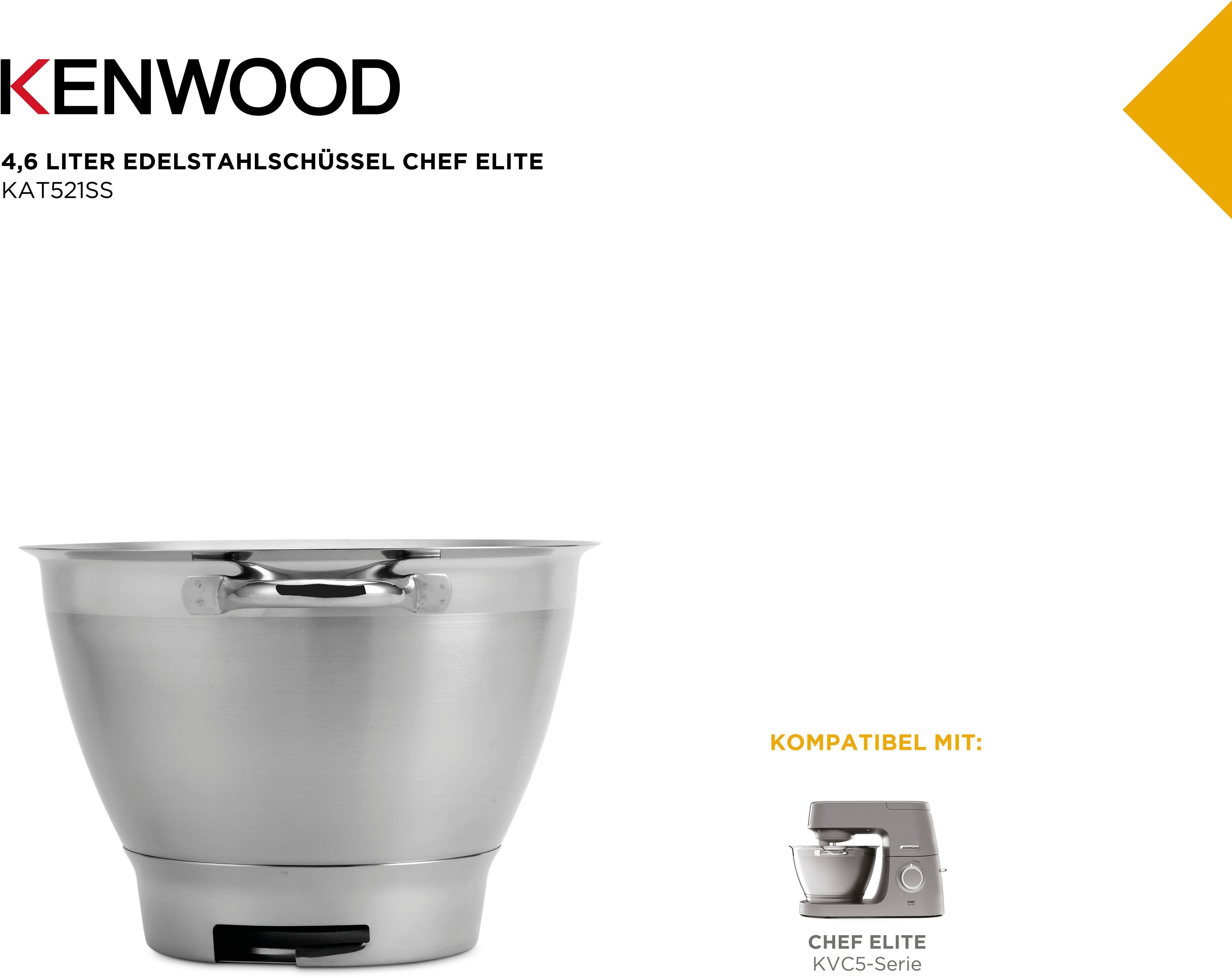 KENWOOD Keukenmachineschaal Chef elite KAT521SS geschikt voor alle chef elite keukenmachines van de kvc5000 serie