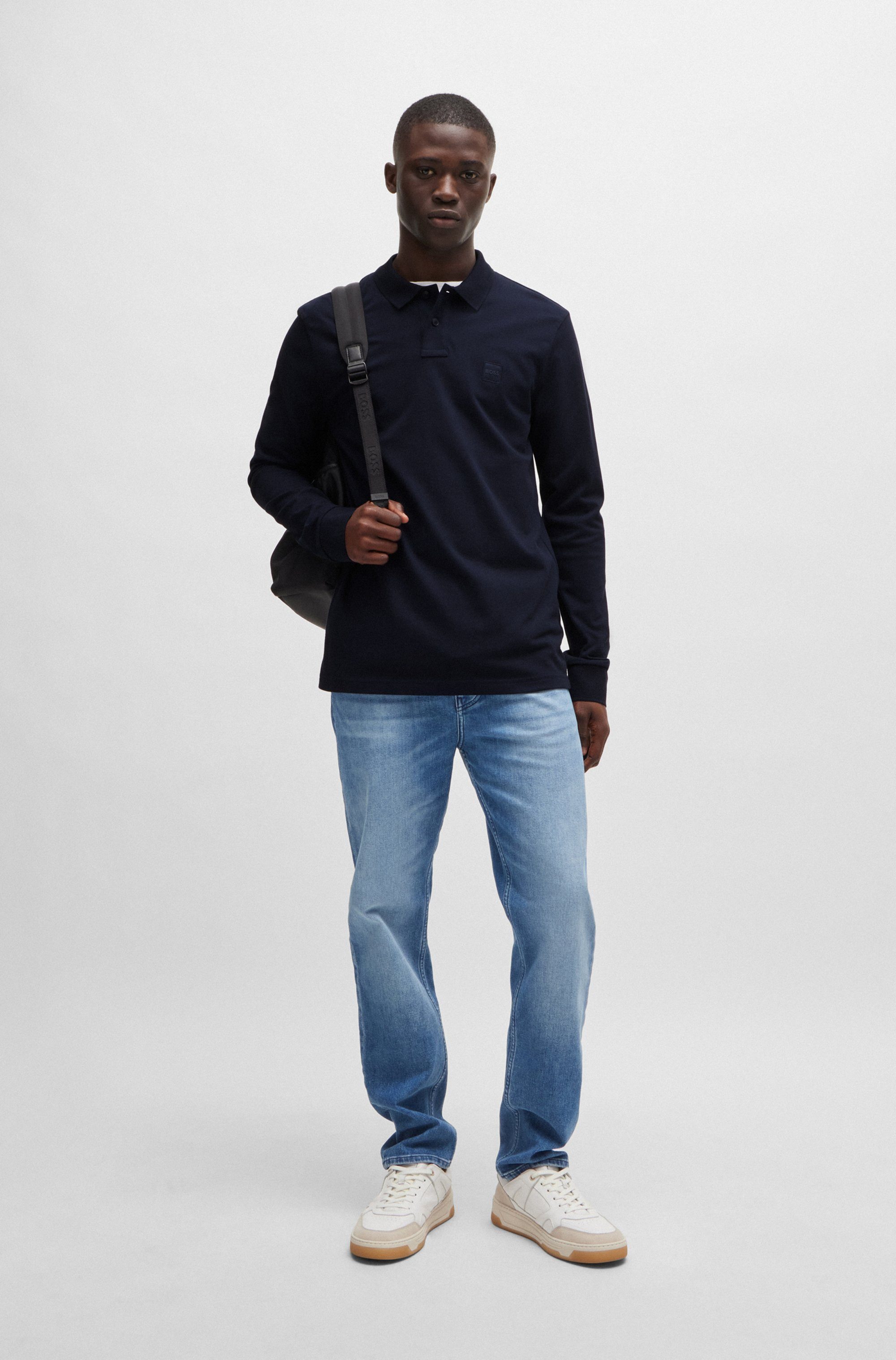 Boss Orange Poloshirt Passerby met boss badge