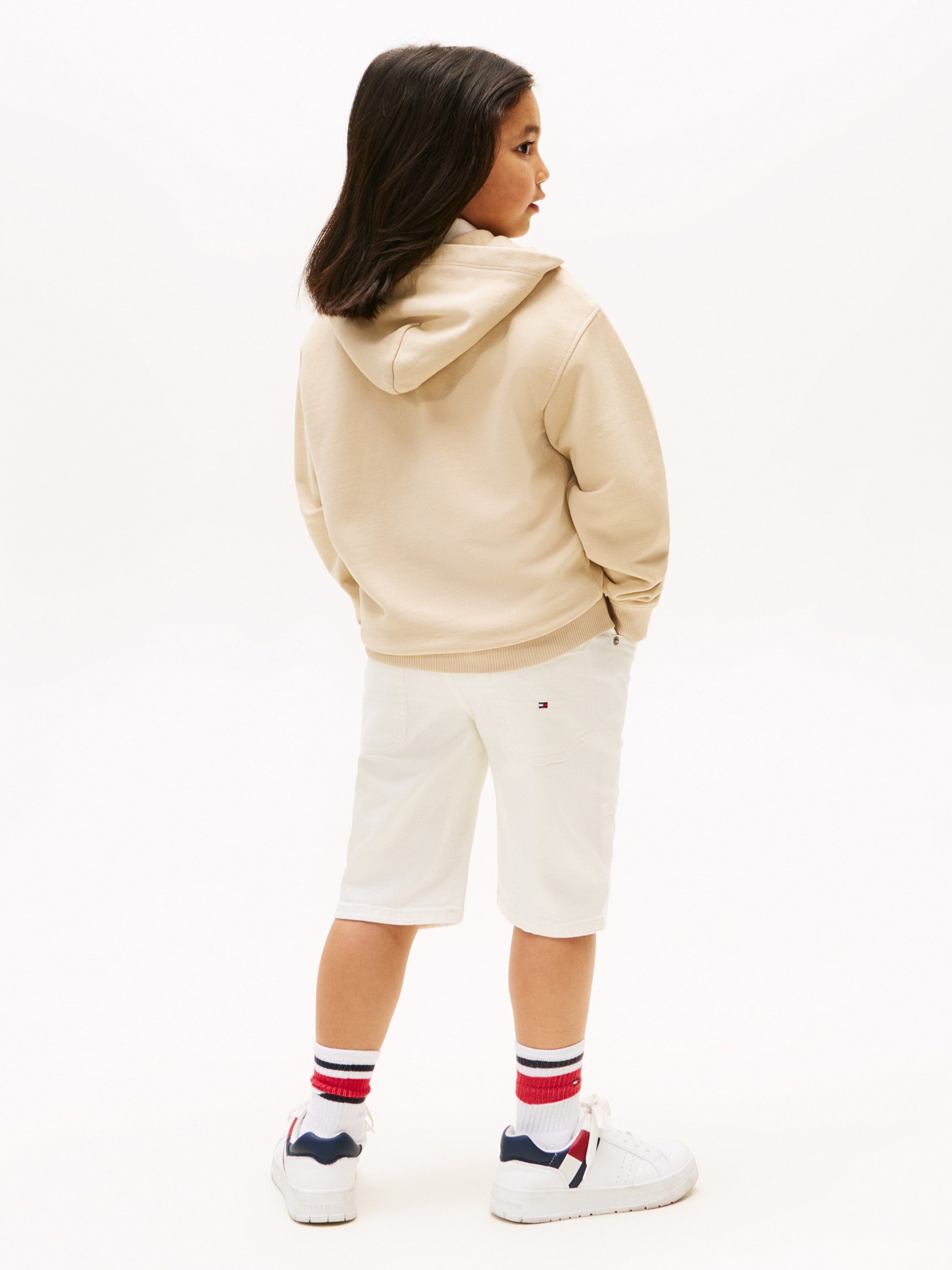 Tommy Hilfiger Capuchonsweatvest TONAL FLAG EMB ZIP HOODIE voor kinderen tot 16 jaar, met capuchon