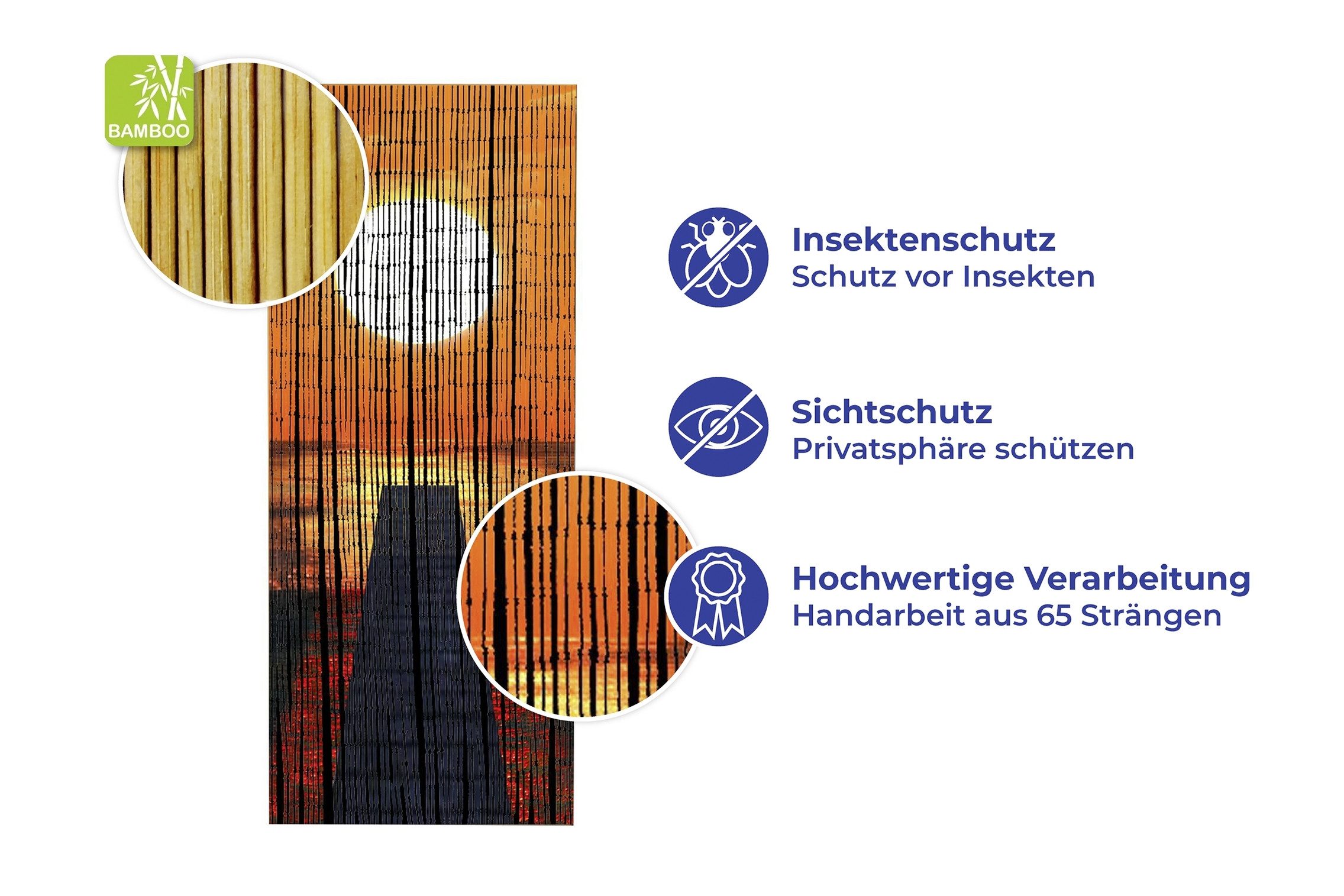 WENKO Deurgordijn Model Zonsondergang (1 stuk)