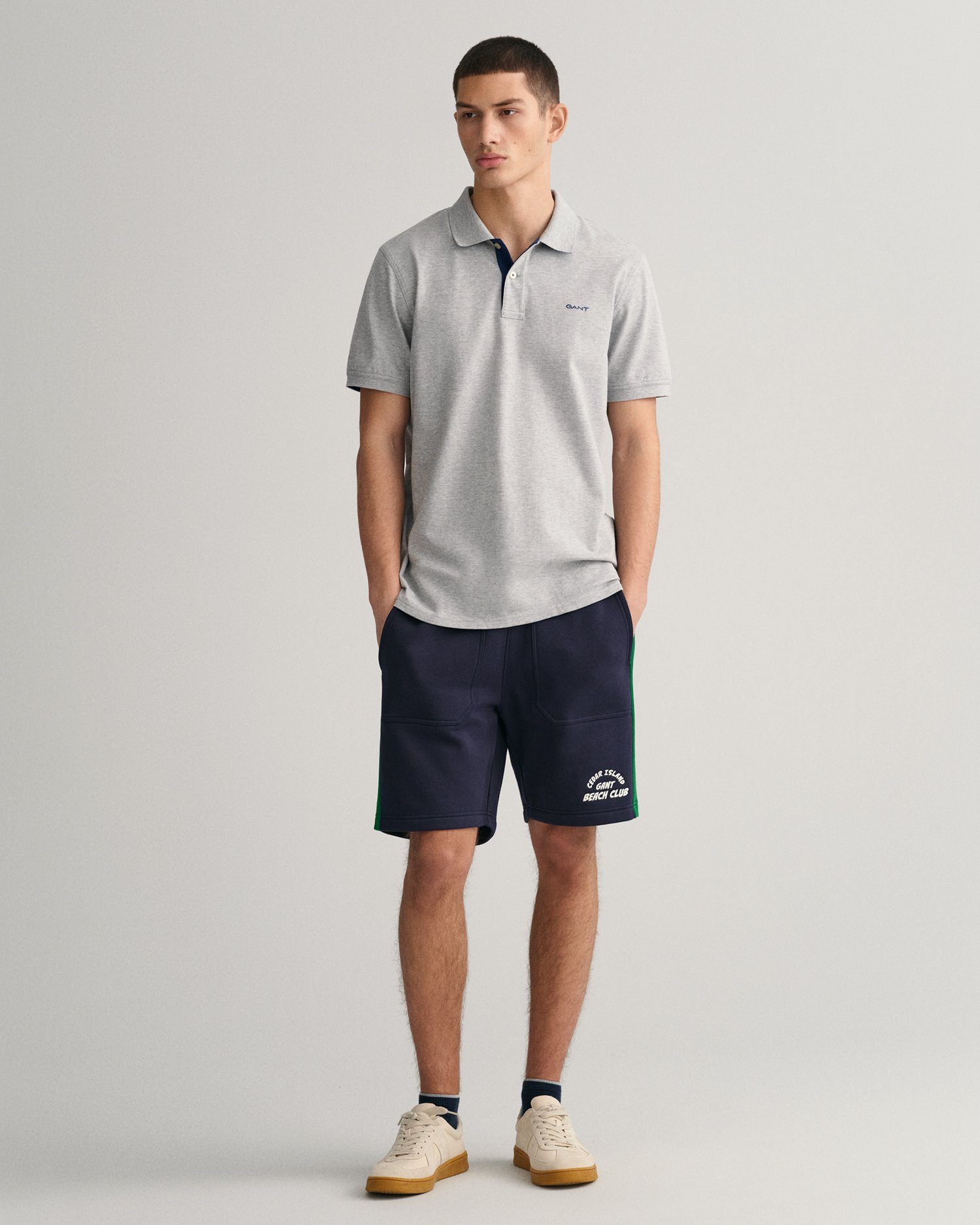 Gant Poloshirt REG CONTRAST PIQUE SS RUGGER met contrastkleurige inzetten