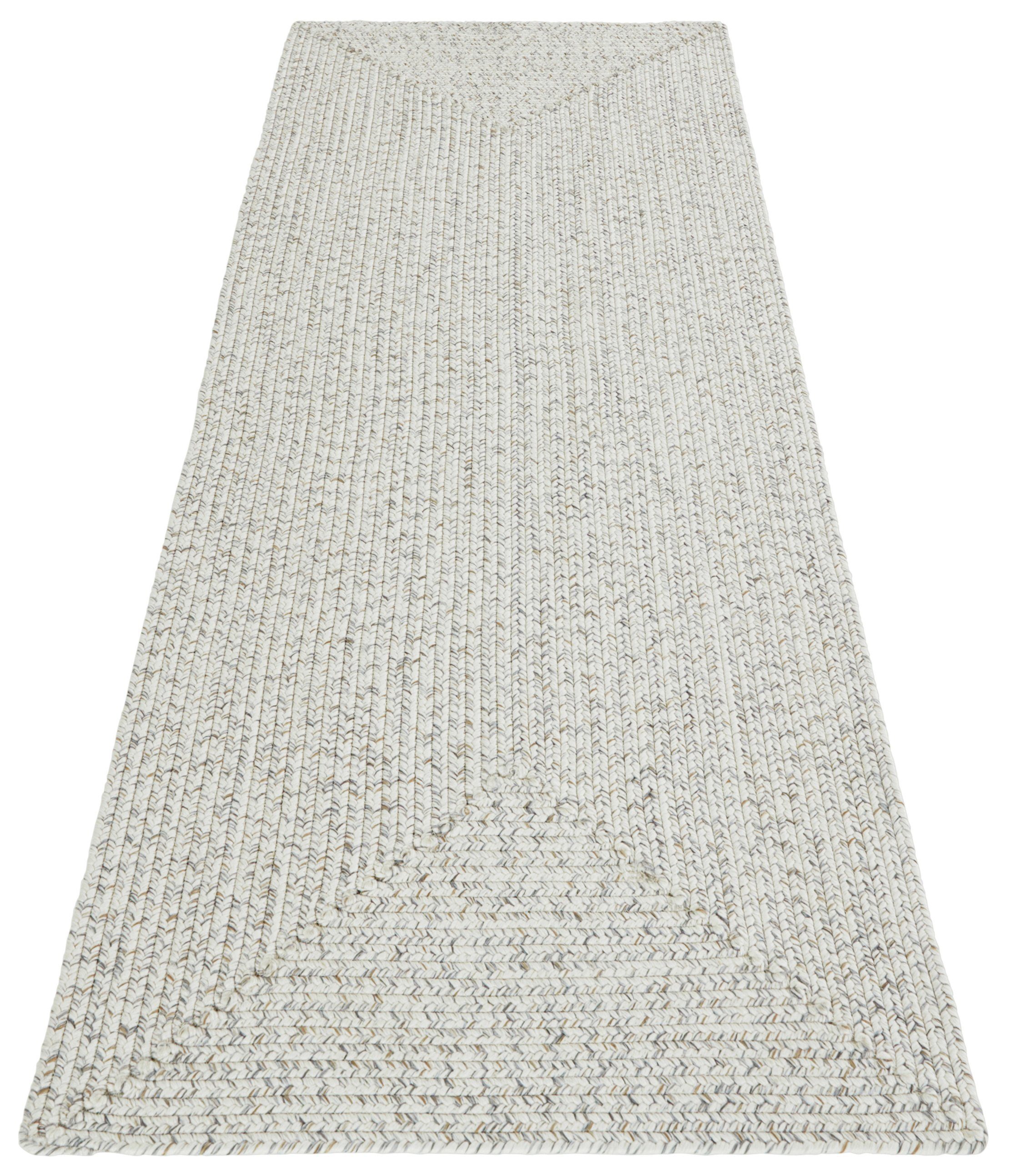 Buitenkleed - Trenzado wit/grijs 80x200 cm