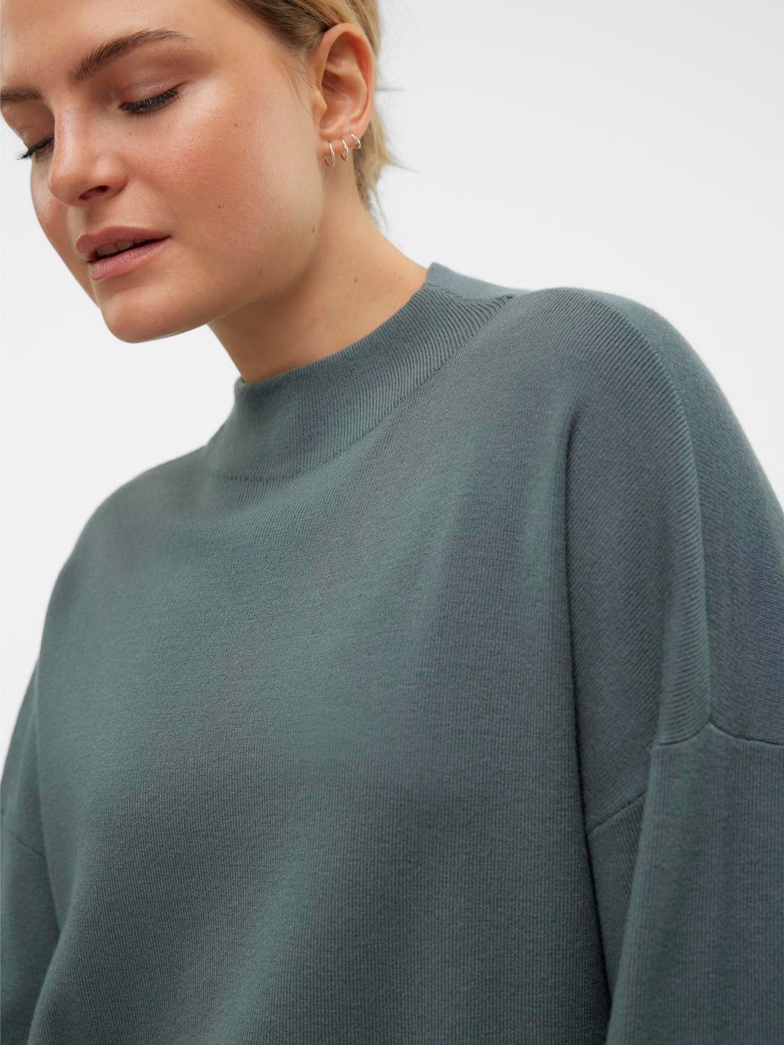 Vero Moda Gebreide jurk VMNANCY LS FUNNELNECK DRESS GA NOOS