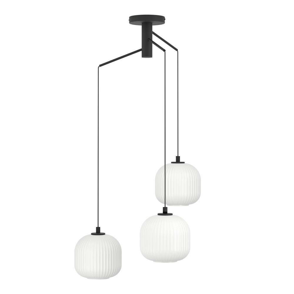 EGLO Hanglamp MANTUNALLE Hanglamp, staal, glas, IP20, E27, eettafellamp, lamp (1 stuk)