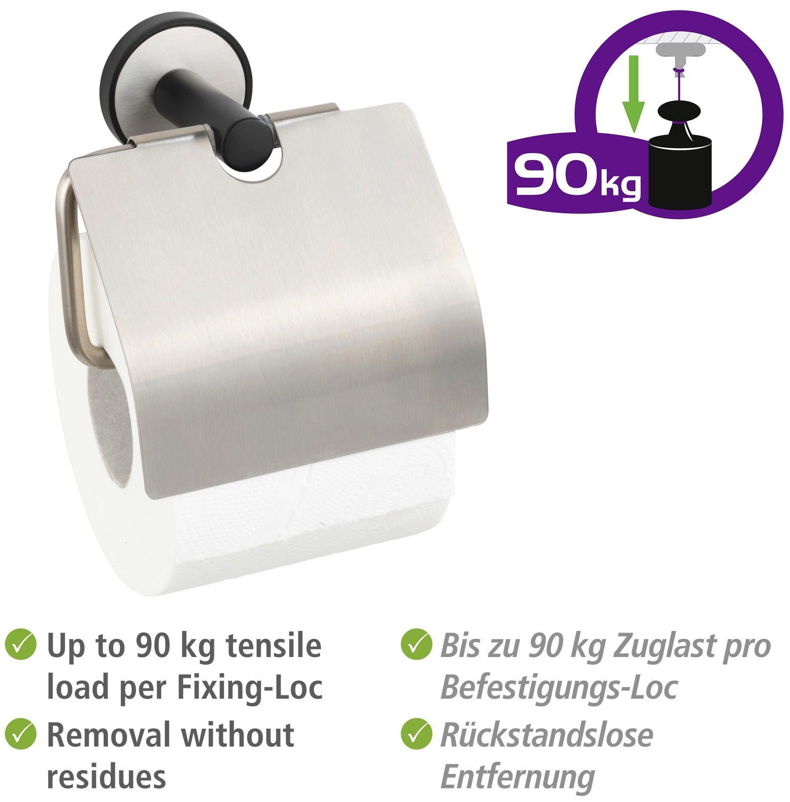 WENKO Toiletrolhouder UV-Loc® Udine Bevestigen zonder boren