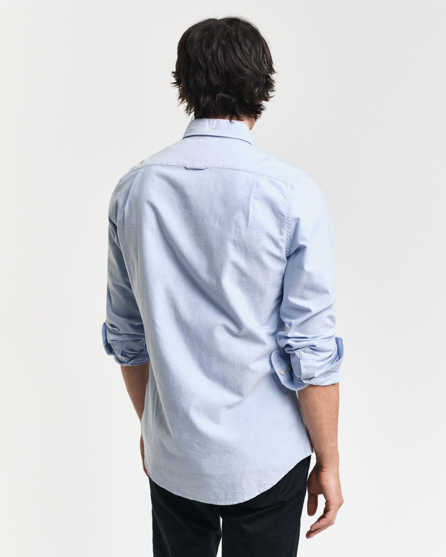 Gant Overhemd met lange mouwen Slim fit Oxford overhemd gestructureerd duurzaam dikker