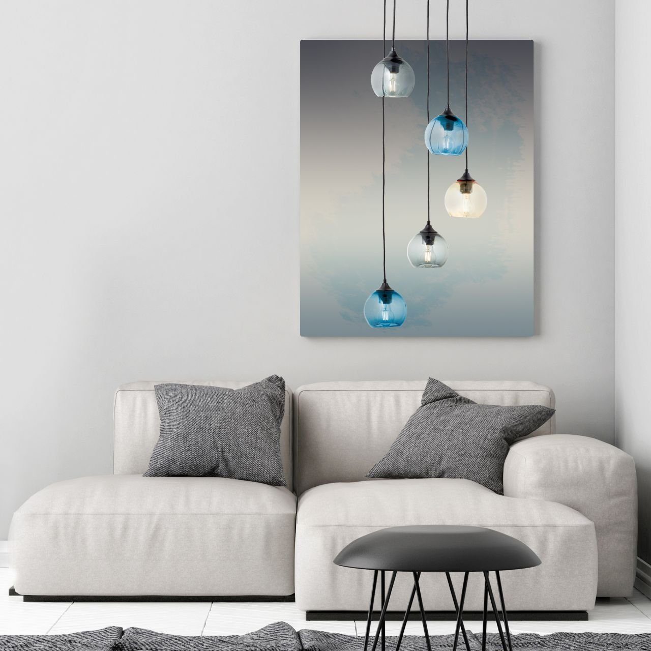 Brilliant Leuchten Hanglamp Amiri hoogte verstelbaar - 5-vlamig - dimbaar - ø 50 cm - e14 fitting (1 stuk)