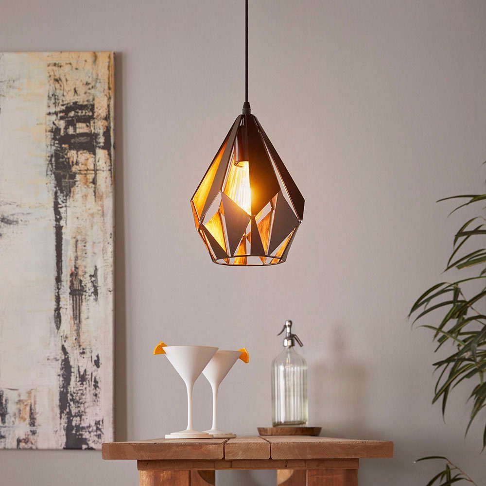 EGLO Hanglamp CARLTON 1 Vintage hanglamp, retro hanglamp, fitting: E27, Ø 20,5 cm