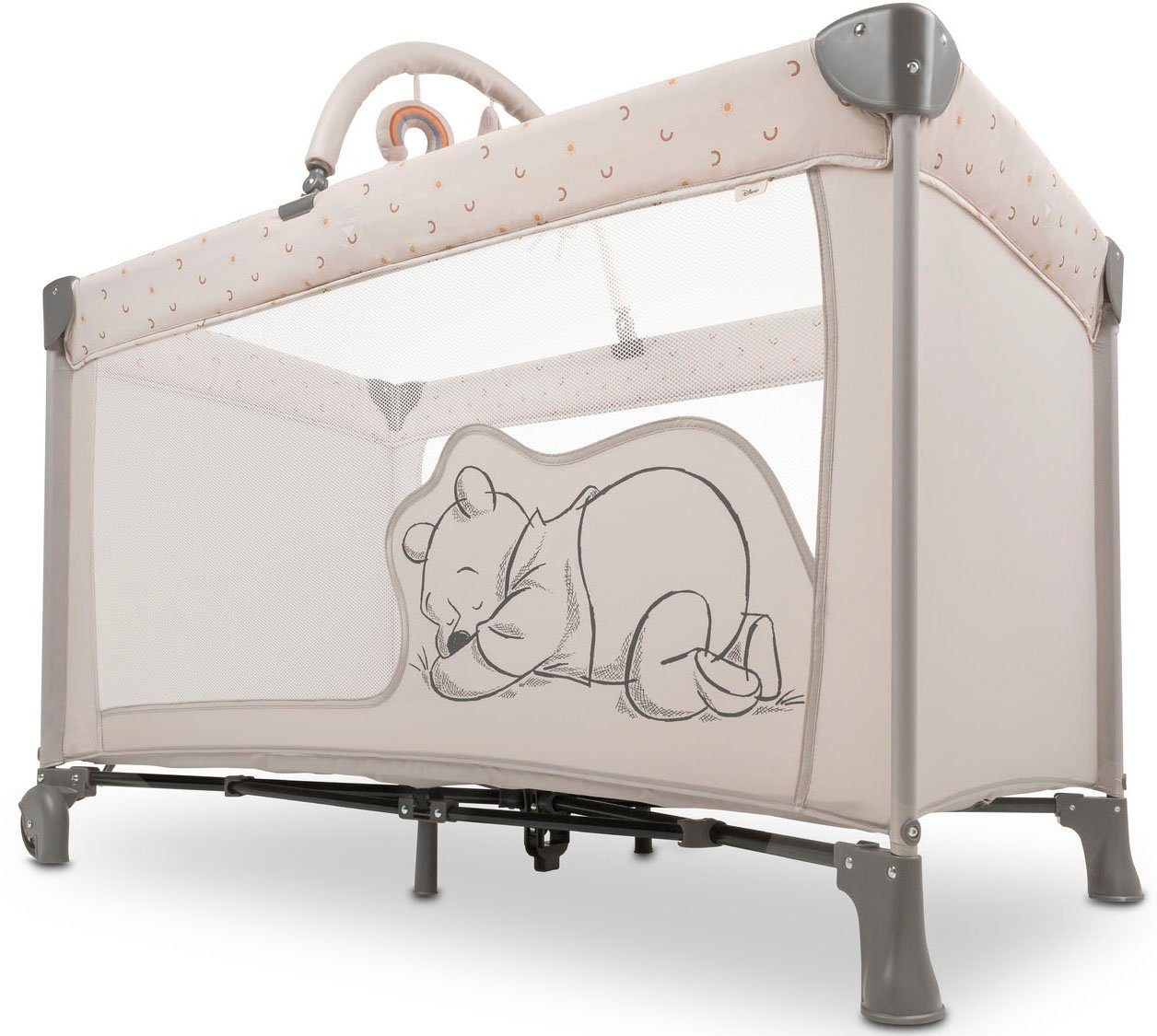 Hauck Baby-campingbed Dream N Play Go, Pooh Rainbow, beige