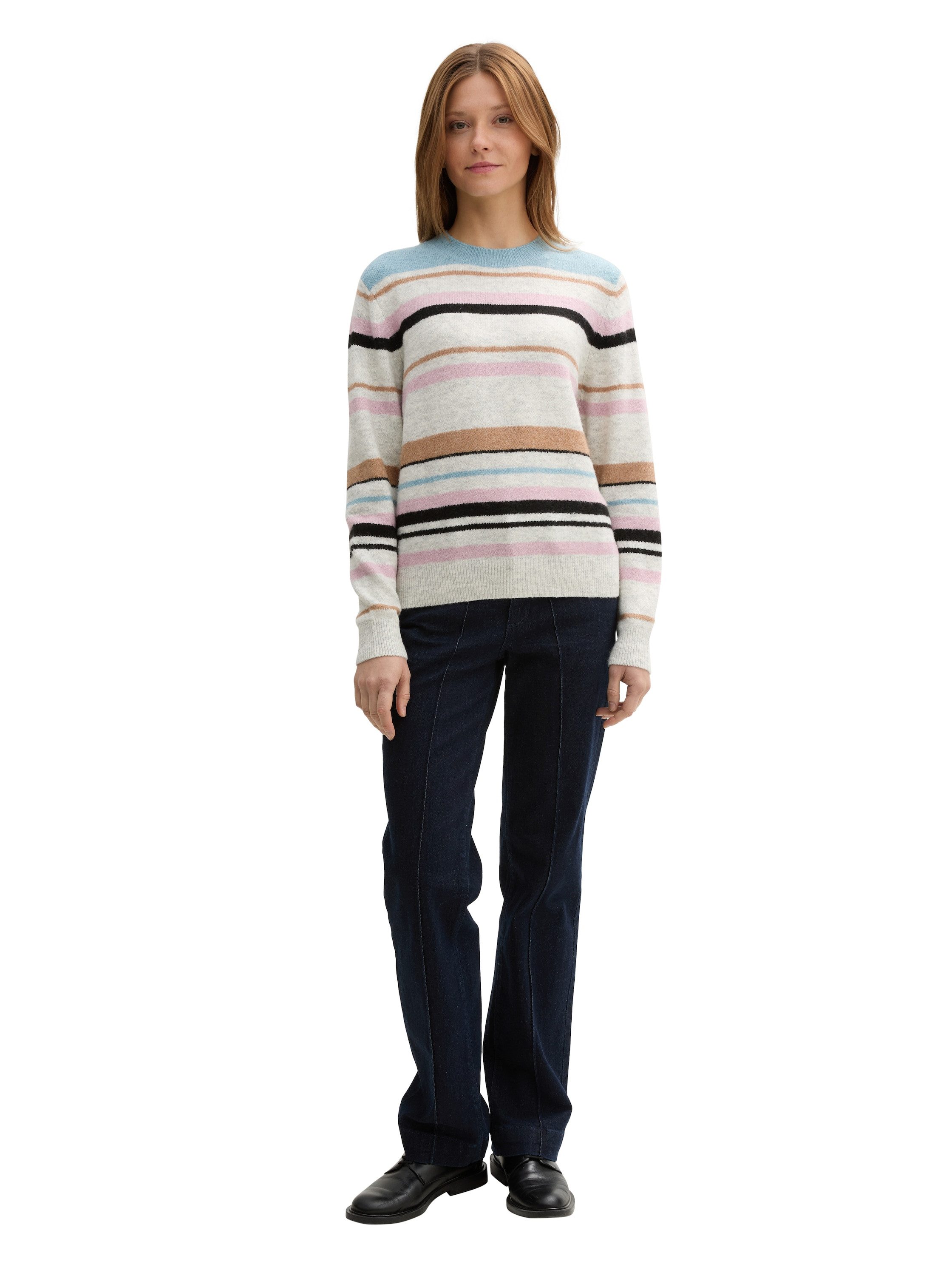 Tom Tailor Denim Gebreide trui met gestreept patroon