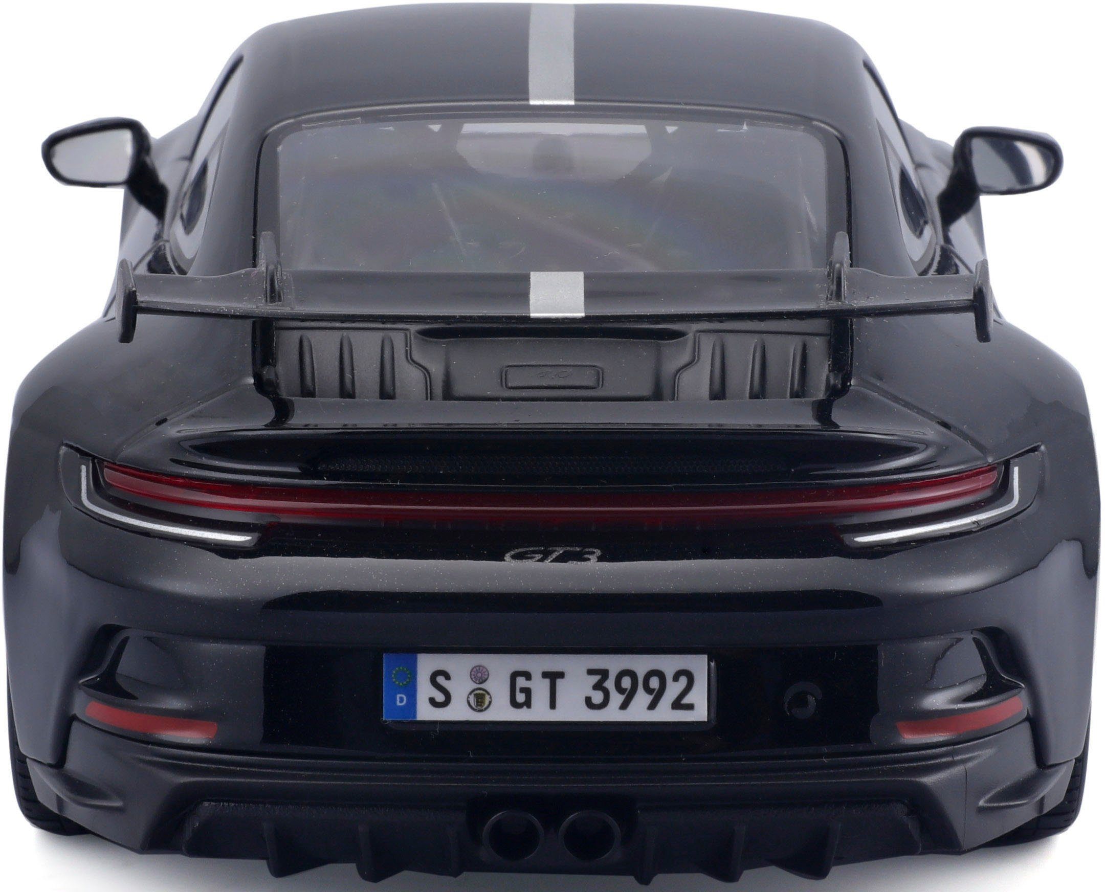 Maisto® Auto op schaal 1:18 Porsche 911 GT3, '23, zwart met strepen