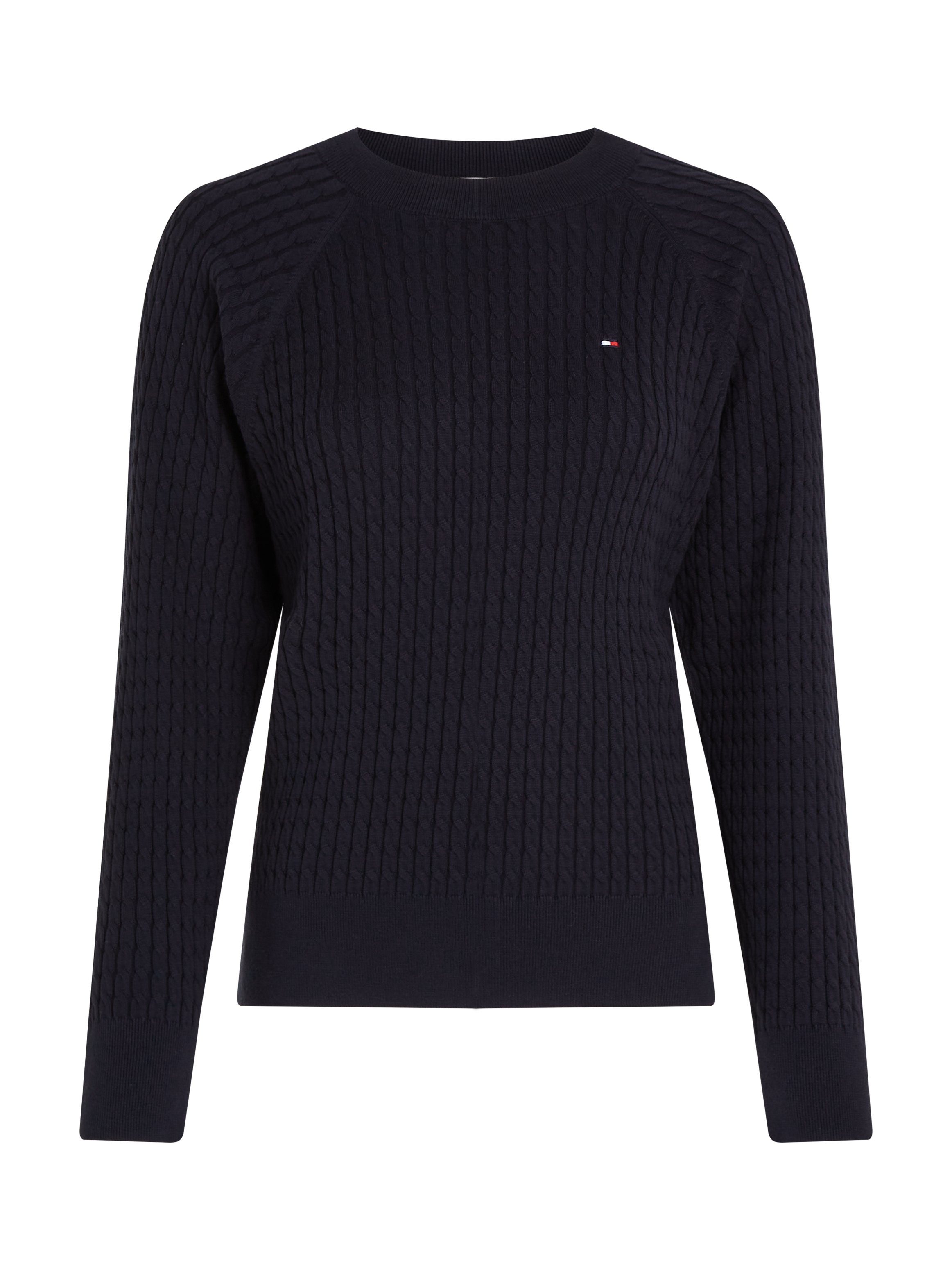 Tommy Hilfiger Trui met ronde hals CO CABLE C-NK SWEATER