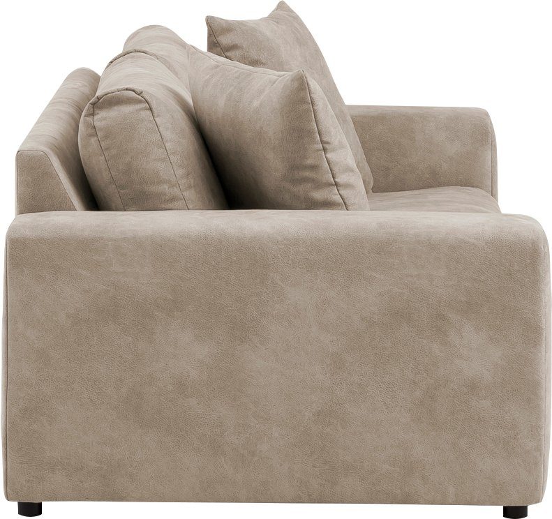 andas 3-zitsbank SLEETLAND XXL in fluweel of vintage lederlook