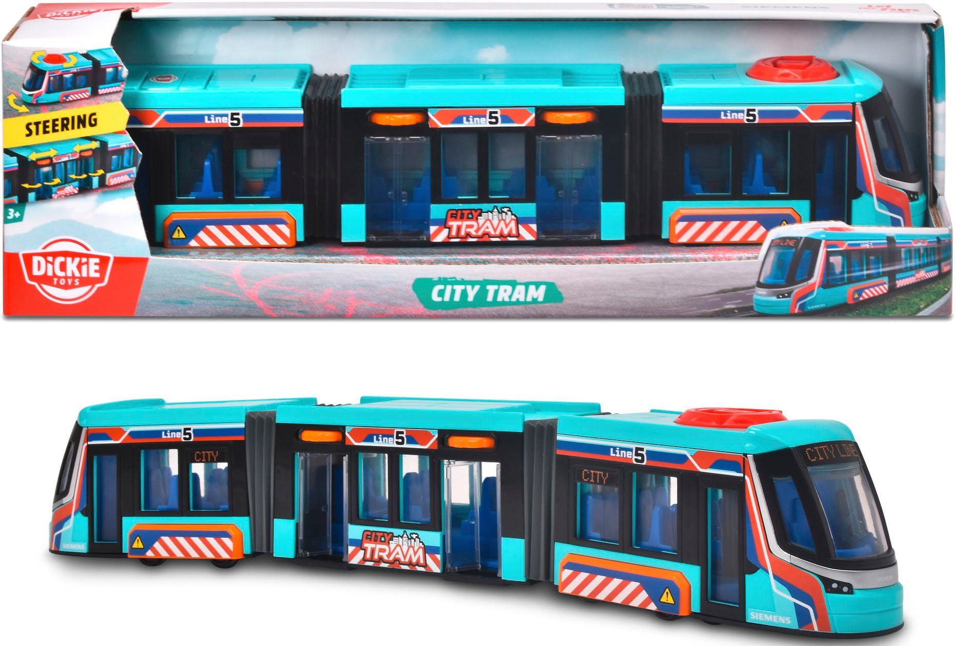 Dickie Toys Speelgoedtram Siemens City Tram