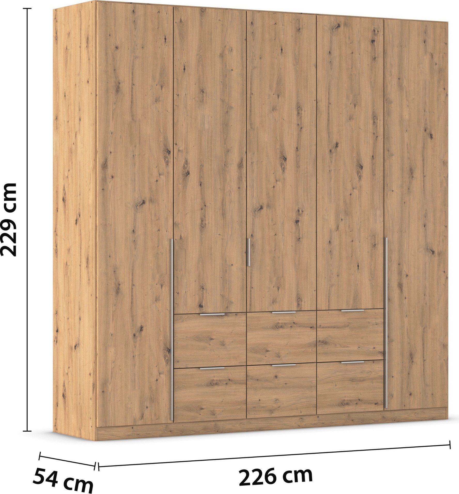 rauch Draaideurkast Kledingkast kast garderobe AGORDO met decor- of hoogglansfront