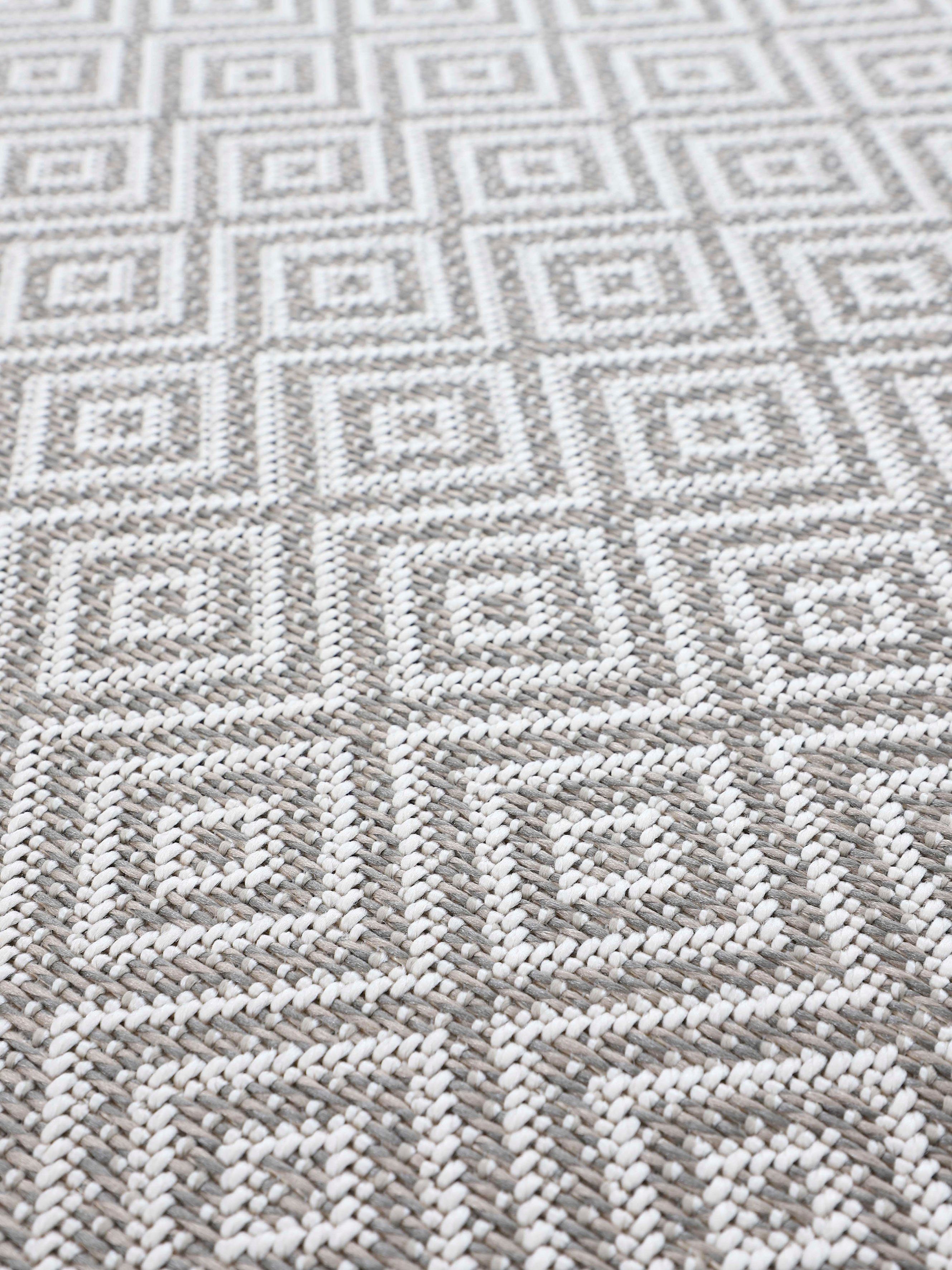 carpetfine Vloerkleed Boho 103 robust vlakweefsel, sisal look, uv-bestendig, buitenruimte