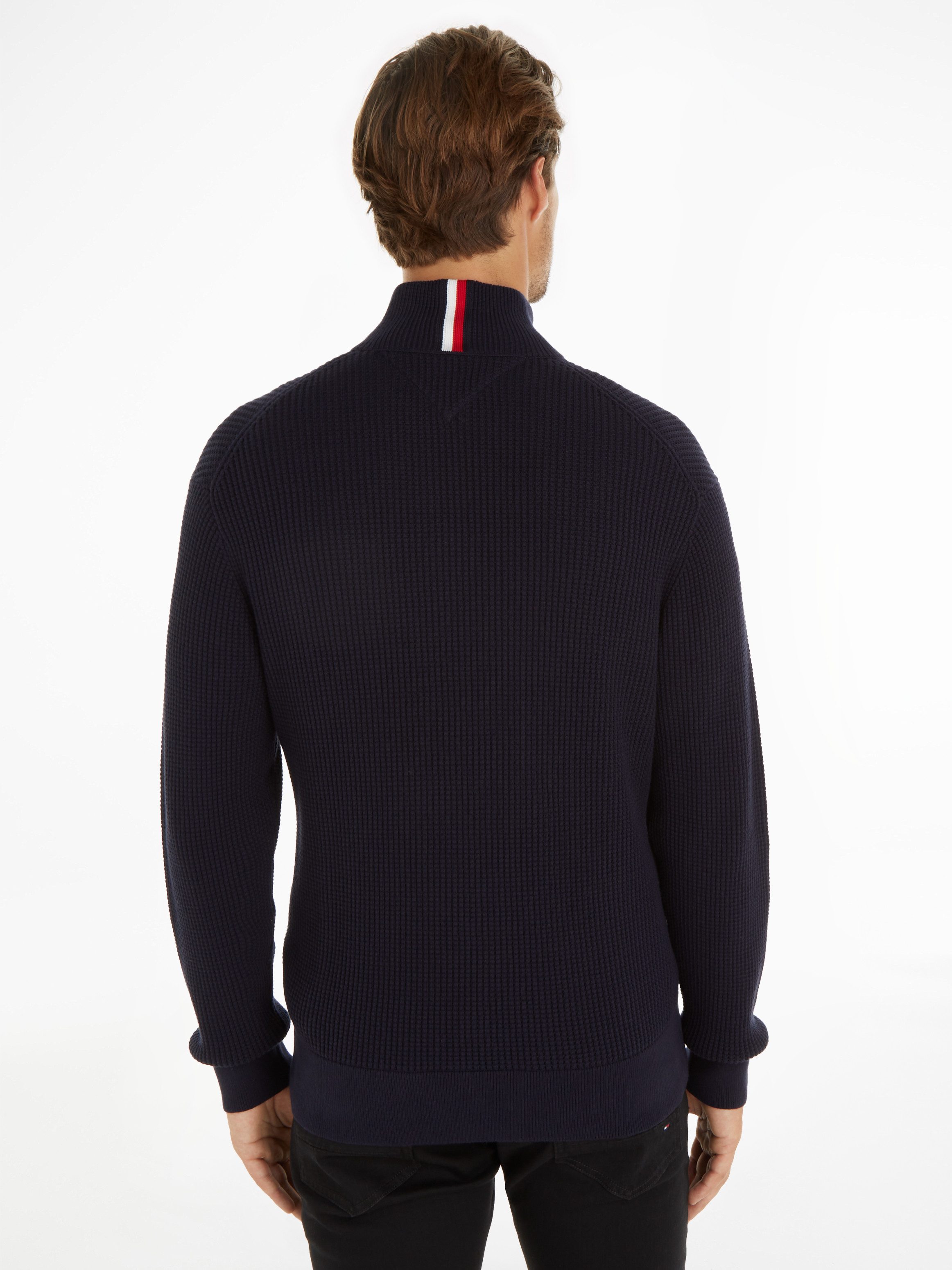 Tommy Hilfiger Trui met ronde hals HILFIGER GRAPHIC WAFFLE ZIP MOCK