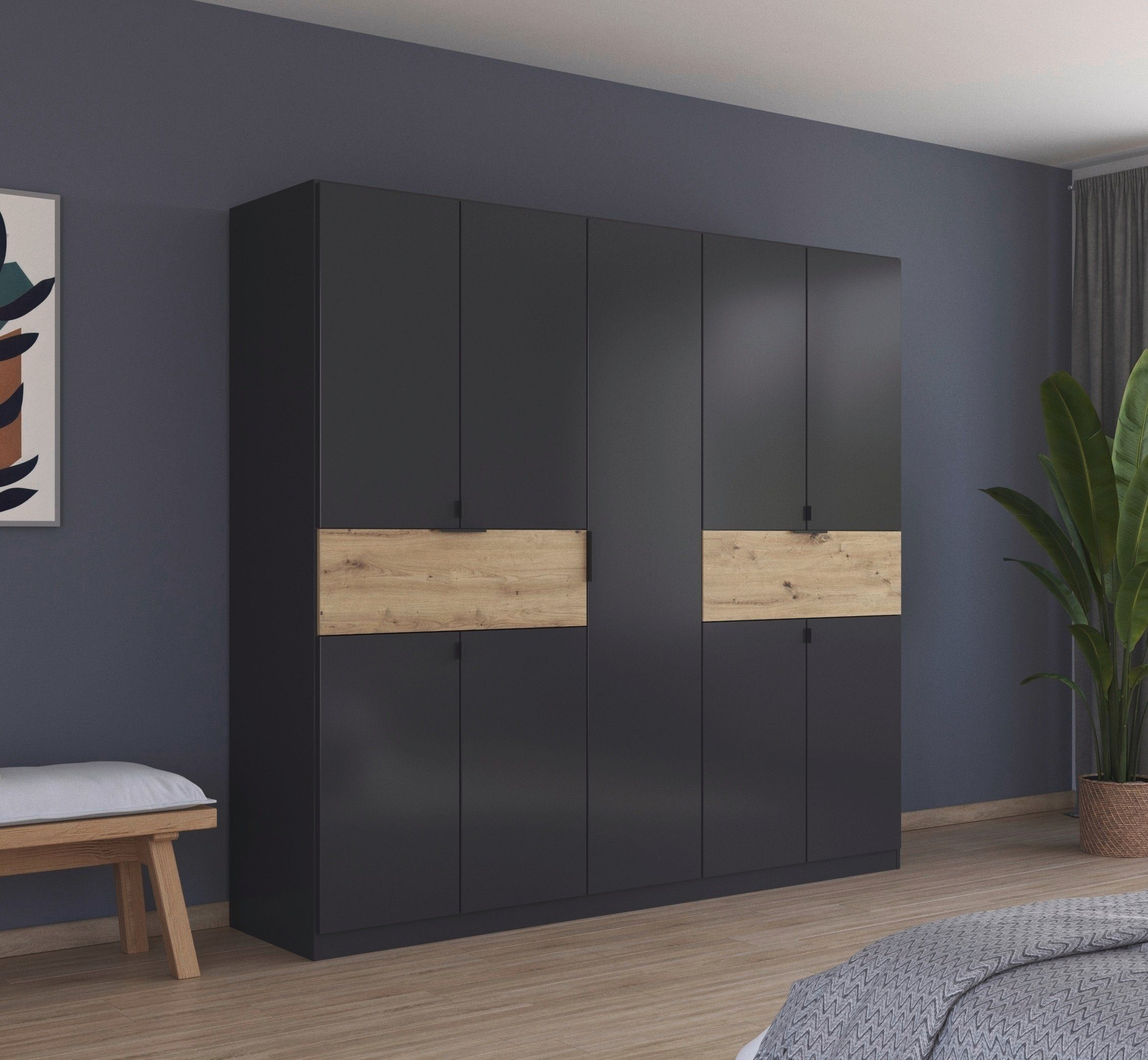 rauch Draaideurkast Kledingkast kast garderobe waskast TICAO met 2 ruime lades, veel opbergruimte made in germany