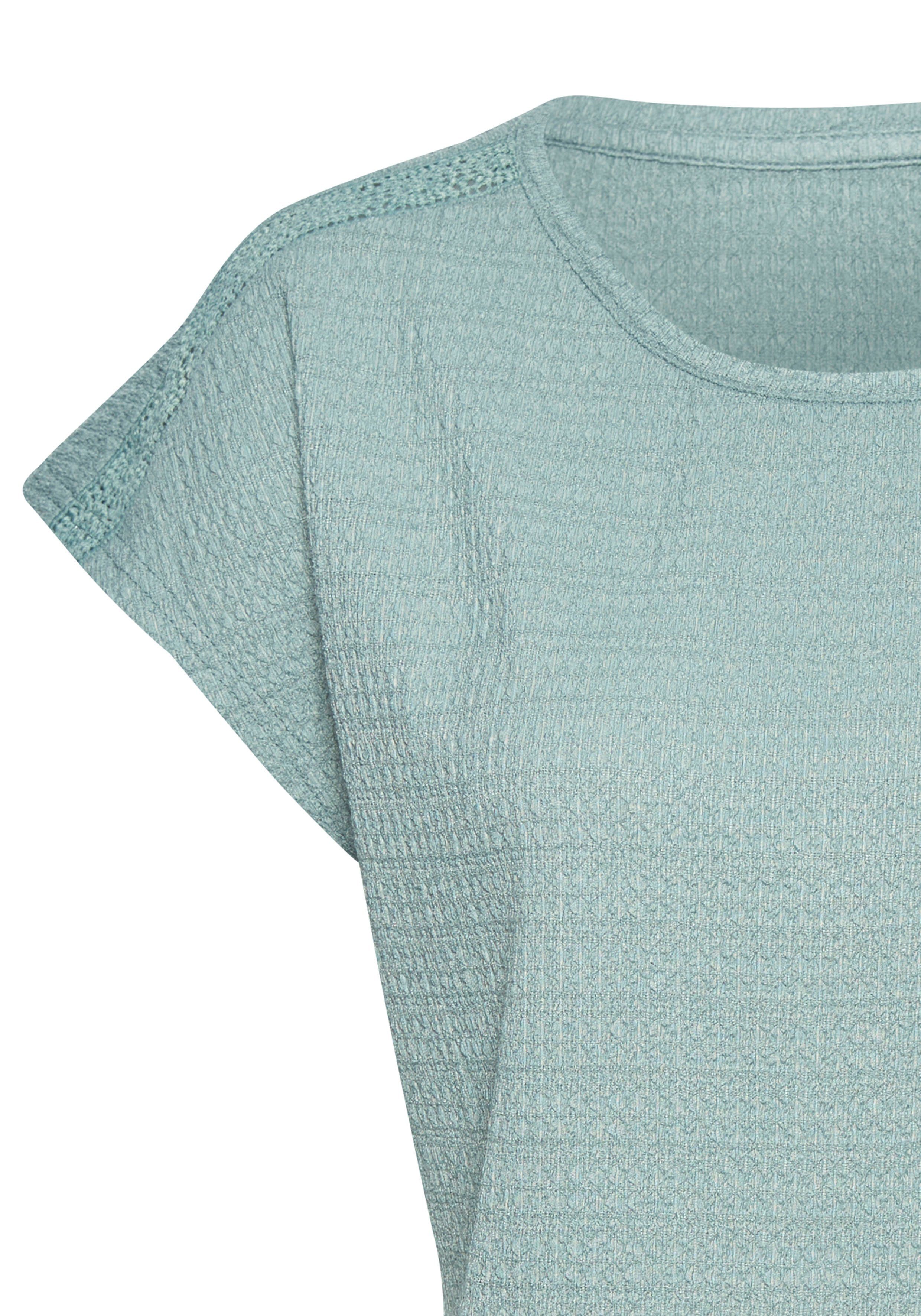 Vivance Shirt met korte mouwen Met decoratieve haak-inzet van kreukvrije crêpe-kwaliteit (2-delig, Set van 2)