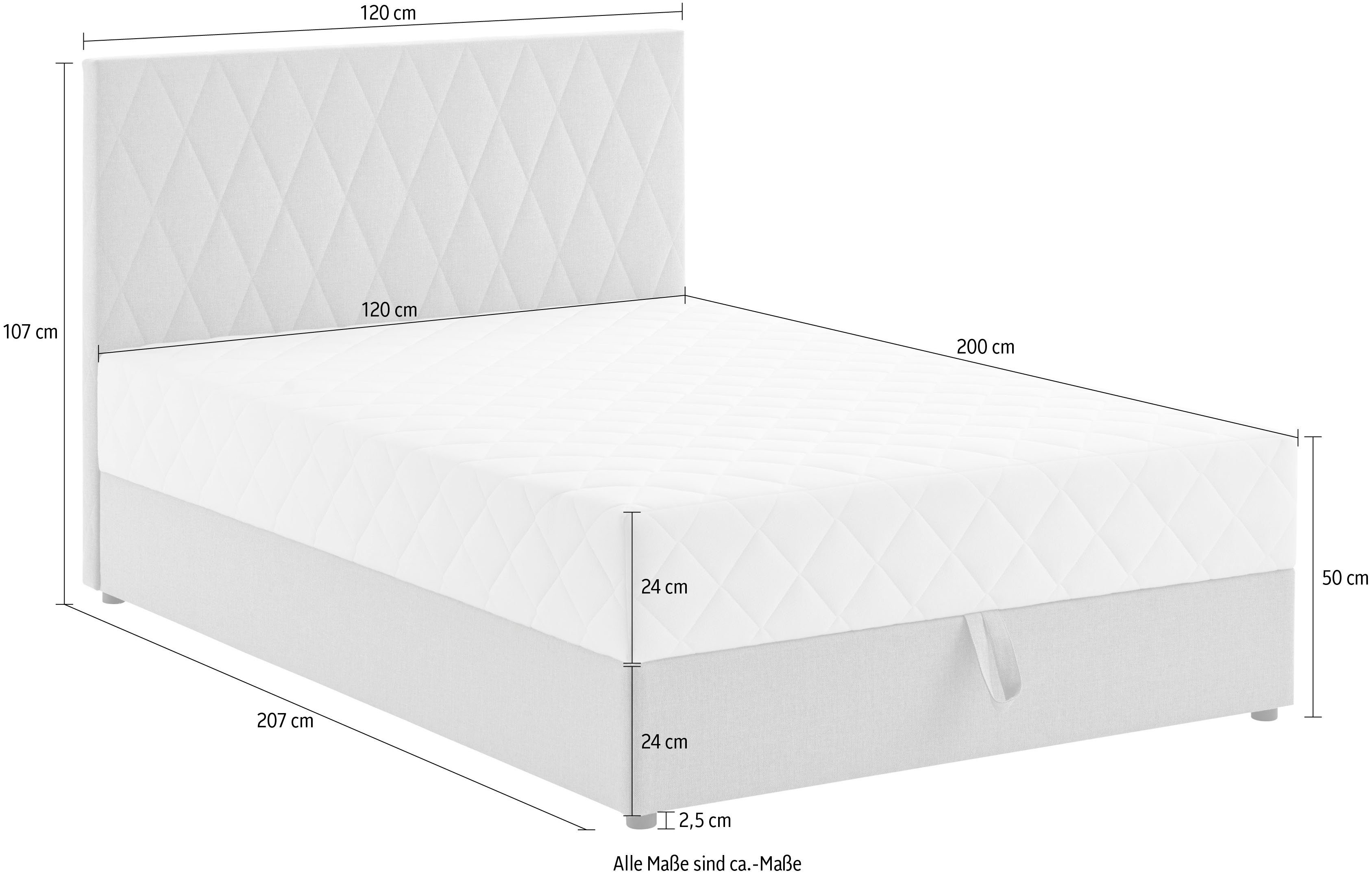 ATLANTIC home collection Boxspring Benita, OTTOs Choice! Topseller inclusief bedkist beschikbaar in verschillende maten, incl. zakverenmatras