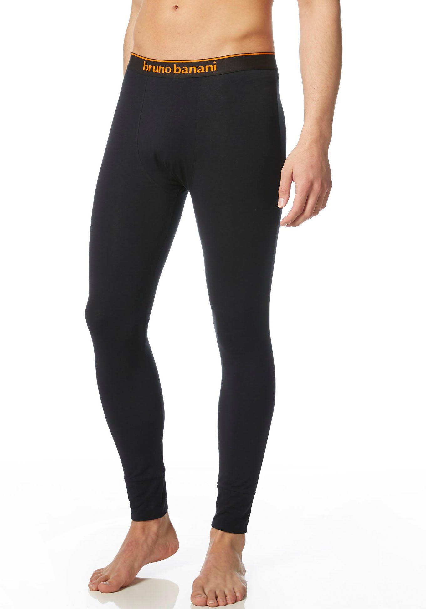 Bruno Banani Lange onderbroek Warm Up met contrasterende logo-band (1 stuk)