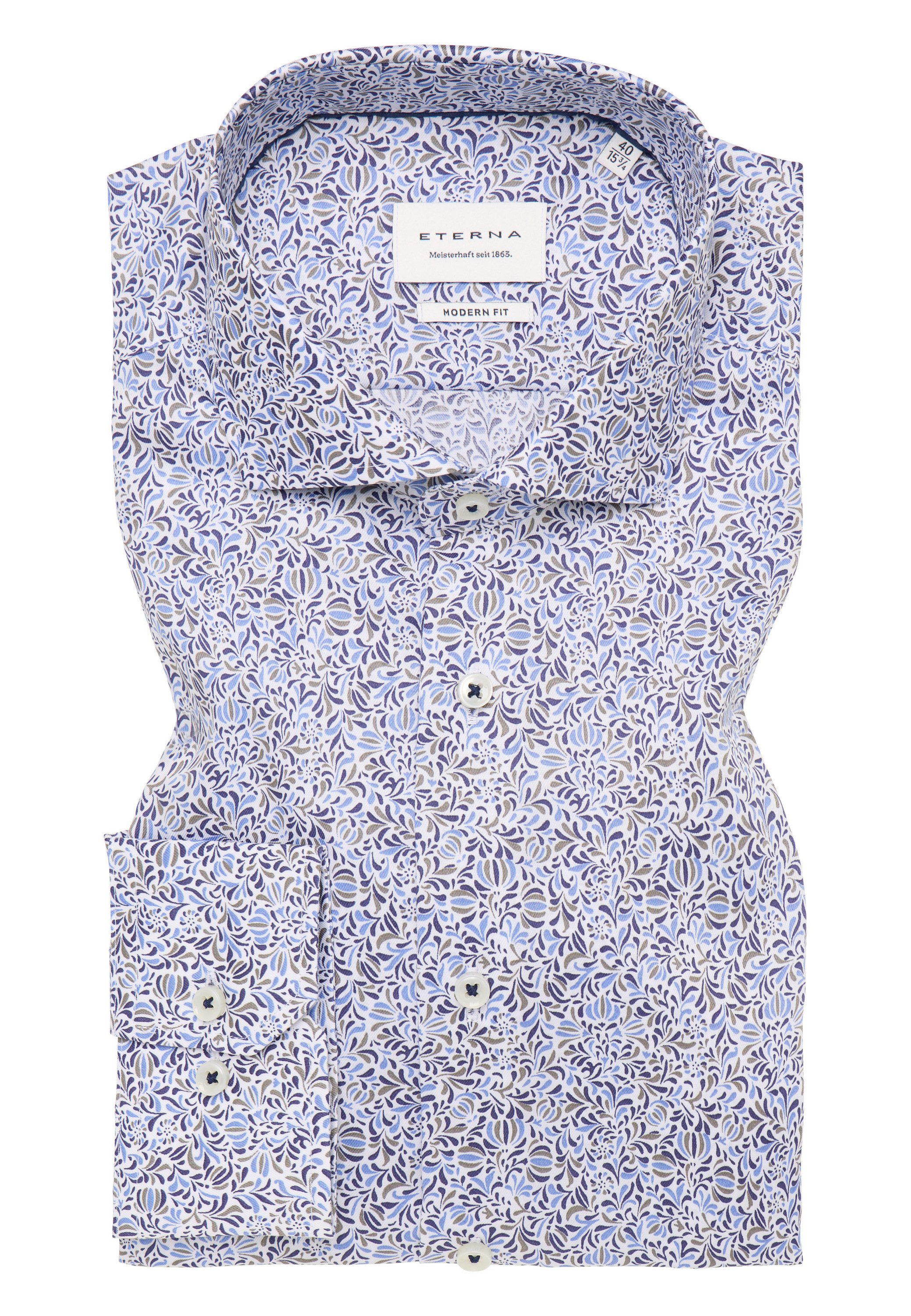 Eterna Overhemd met lange mouwen MODERN FIT NON IRON (strijkvrij)
