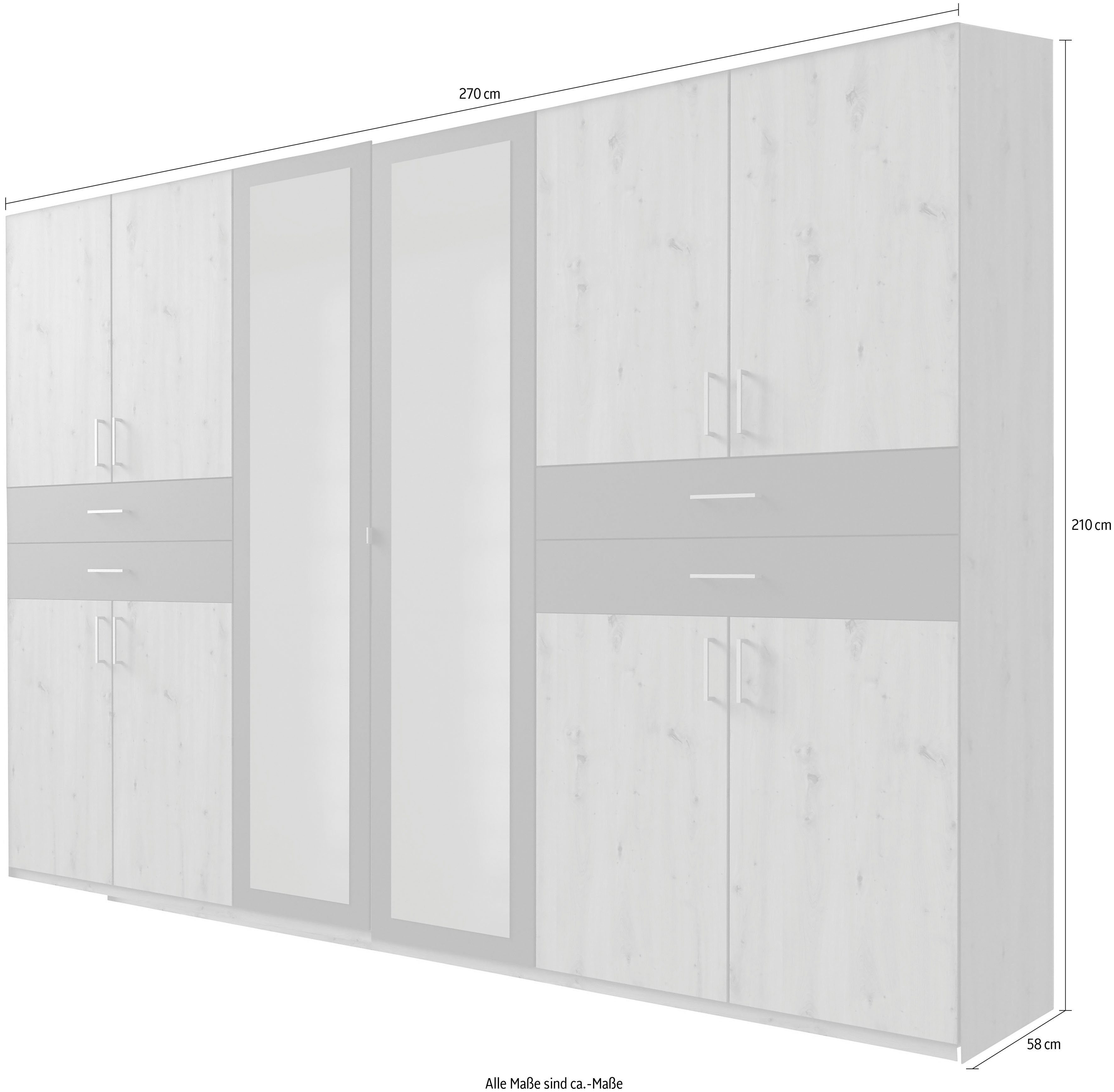 Wimex Kledingkast Taiga kledingkast met spiegel OTTOs Choice besteller met lades op comfortabele hoogte, garderobe slaapkamerkast