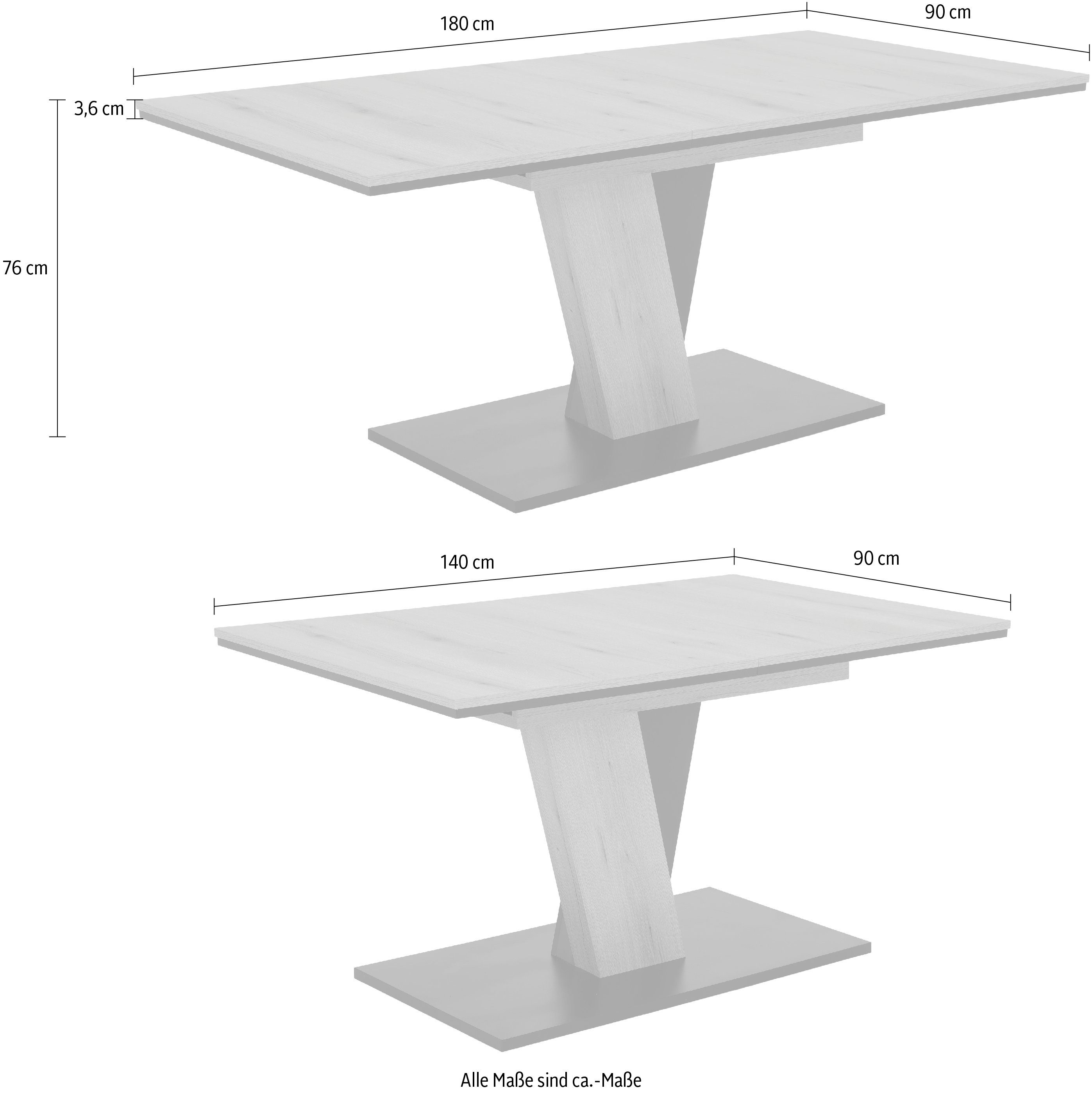 HELA Kolom eettafel Lucy uittrekbaar