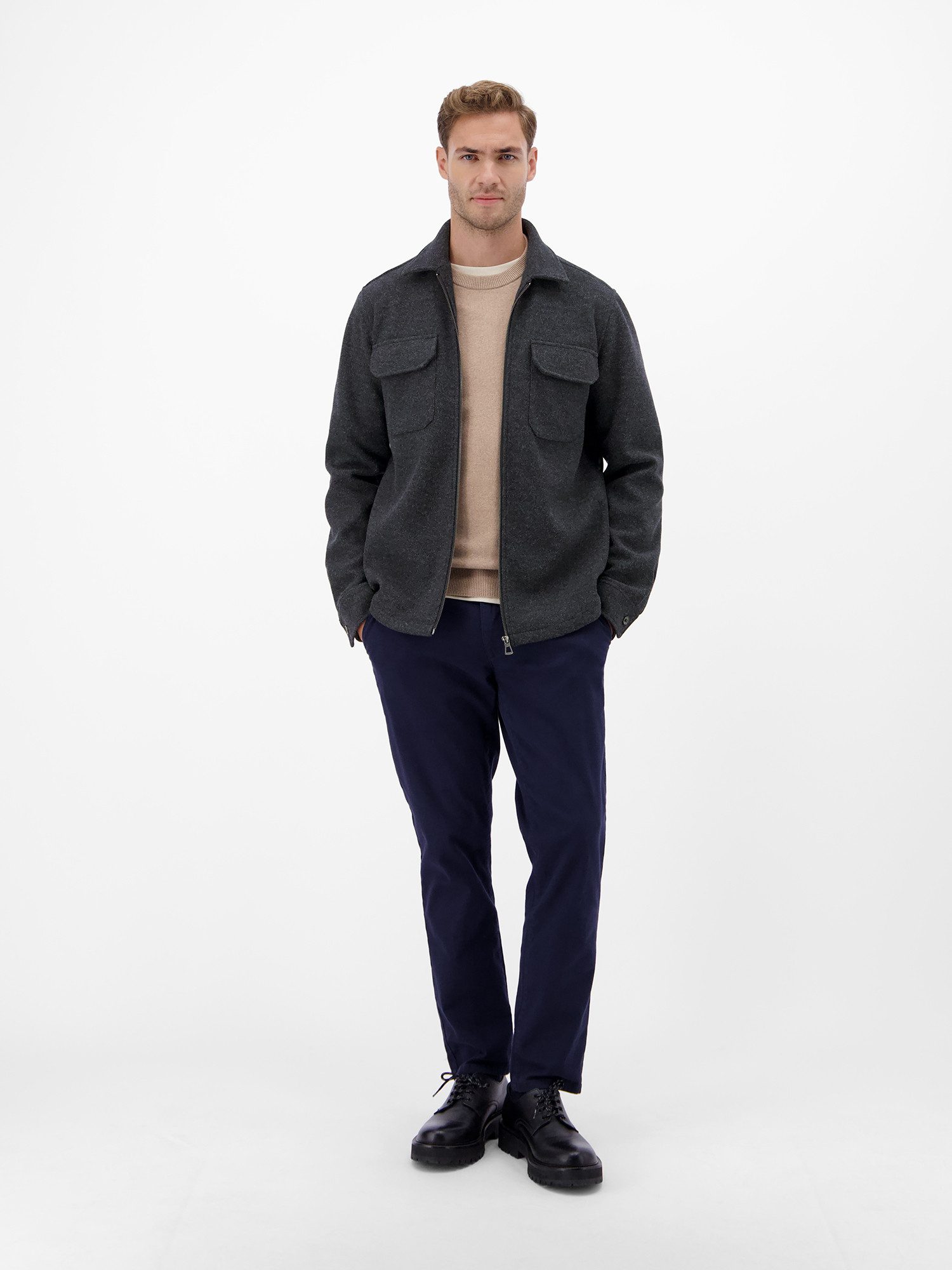 Lerros Overhemd met lange mouwen LERROS Heren Overshirt in urban Style