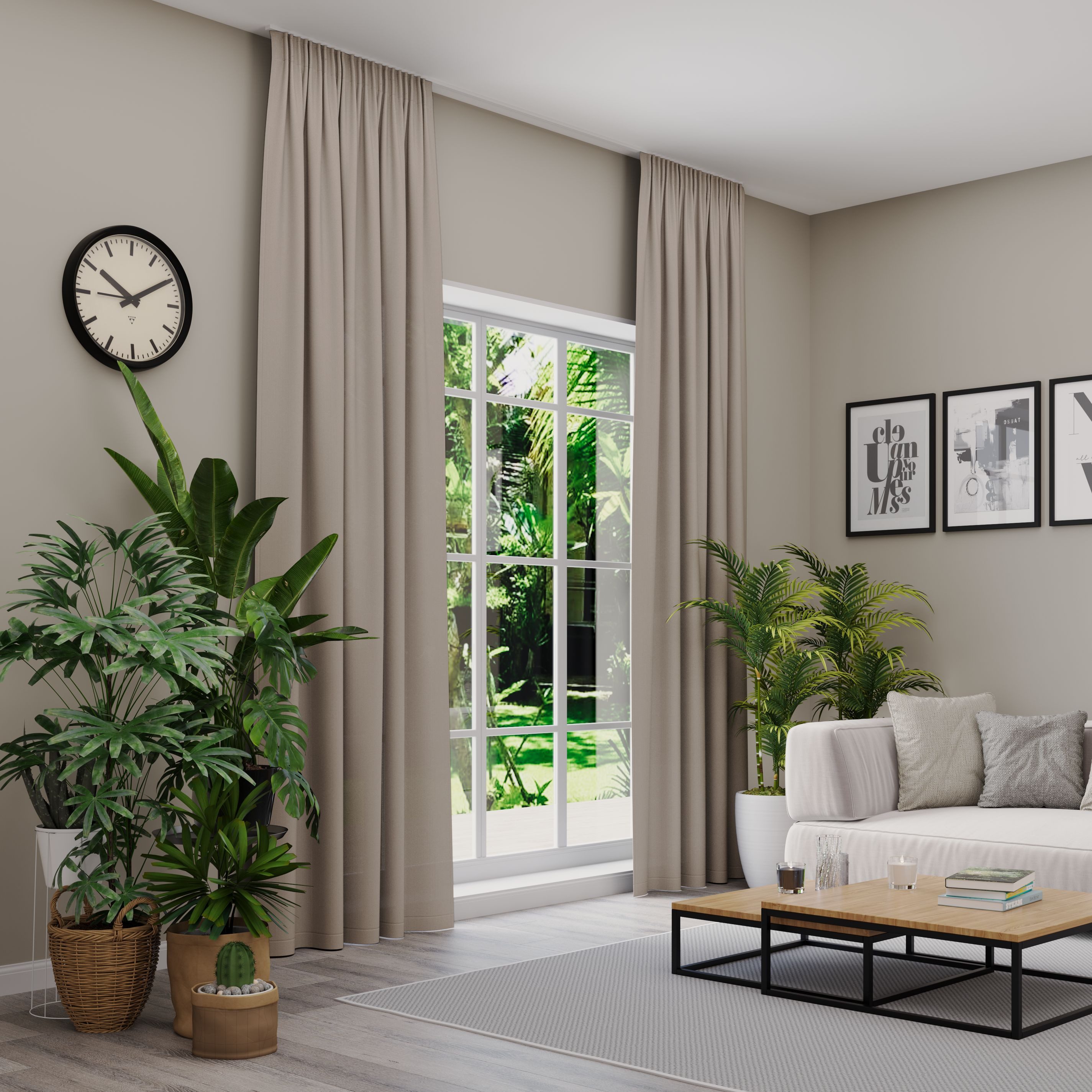 Neutex for you! Gordijn Linessa Sjaal met verborgen lussen, breedte 137 cm, op maat (1 stuk)
