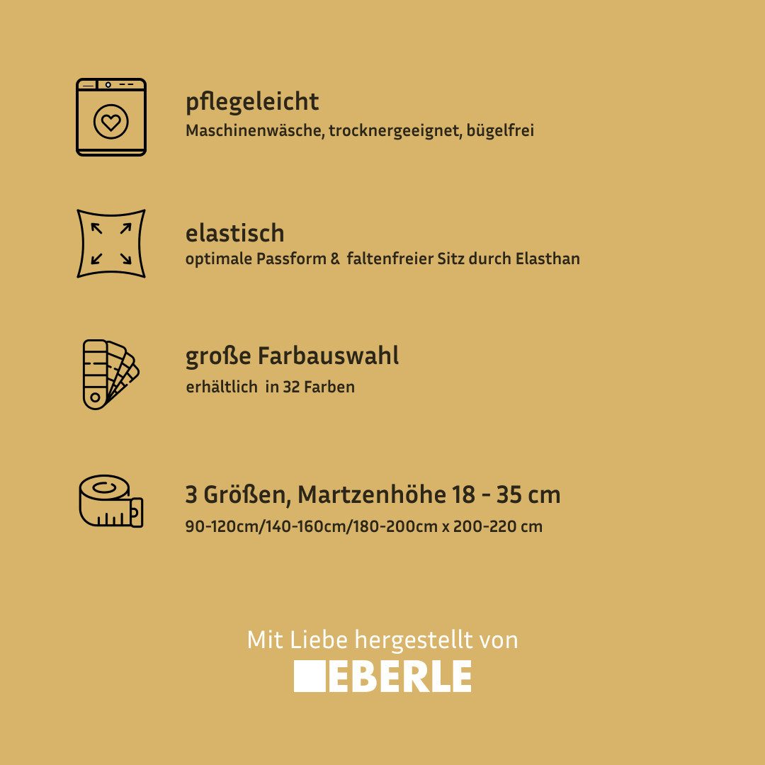 bellana Hoeslaken Jersey-elastaan aqua in mt. 90x200, 140x200 of 180x200 cm van katoen, voor matrassen tot 35 cm hoogte, laken, hoeslaken (1 stuk)