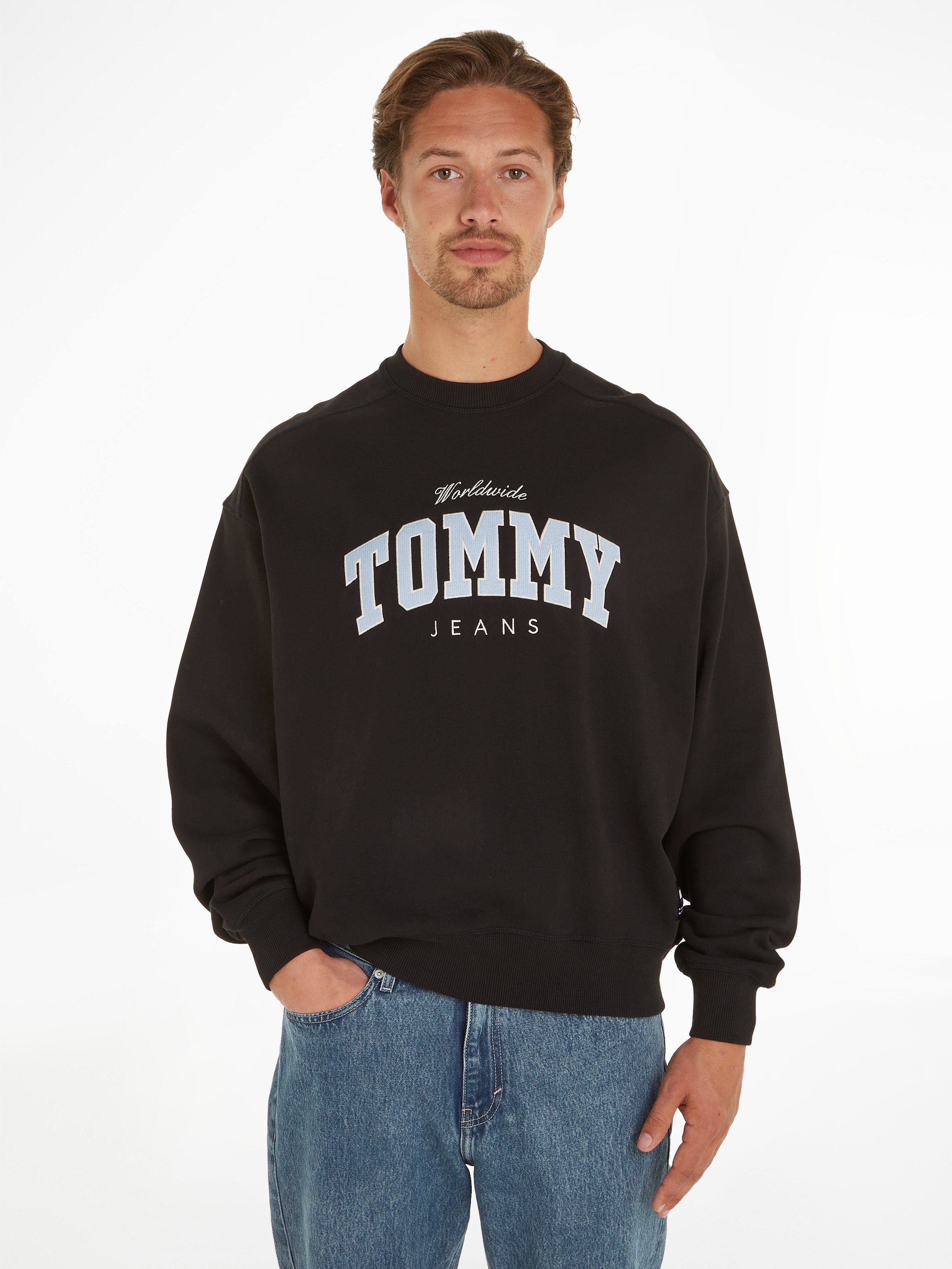 TOMMY JEANS Sweatshirt TJM BOXY VARSITY CREW EXT