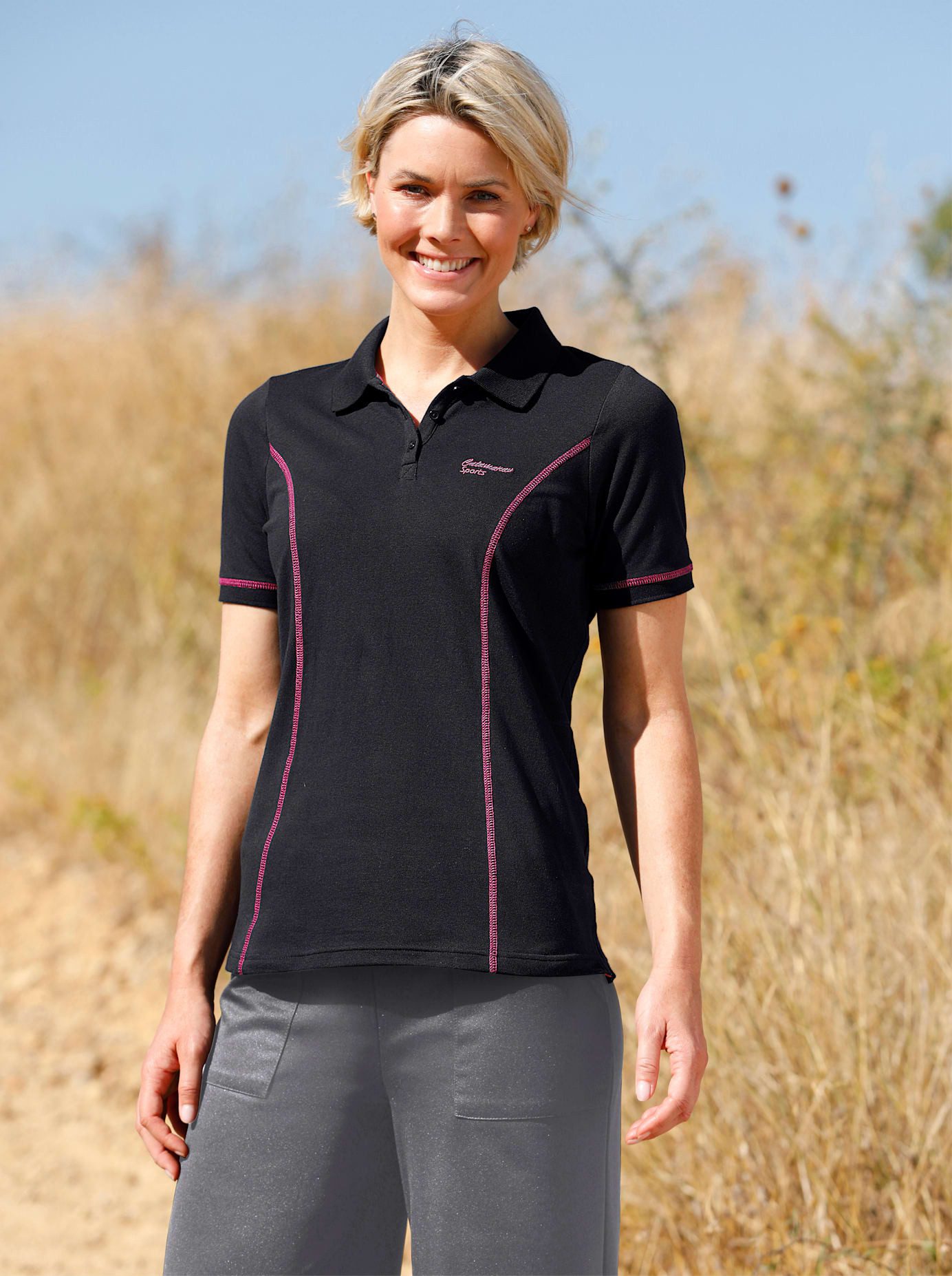 Catamaran Trainingsshirt Vrijetijdsshirt (1-delig) dames sportshirts maat 36/38 zwart