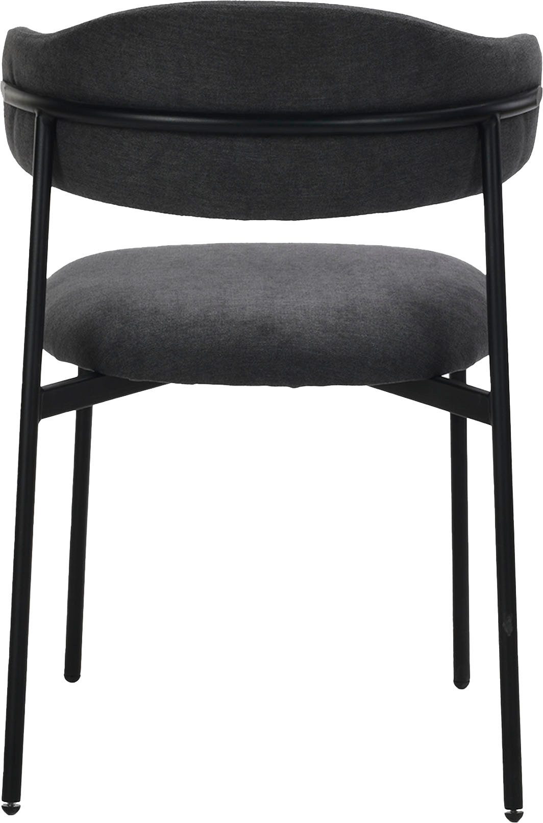 byLIVING Eetkamerstoel Jersey (2-stuks set) Frame van metaal zwart, keukenstoel, geweven stofbekleding, diverse kleuren (set)