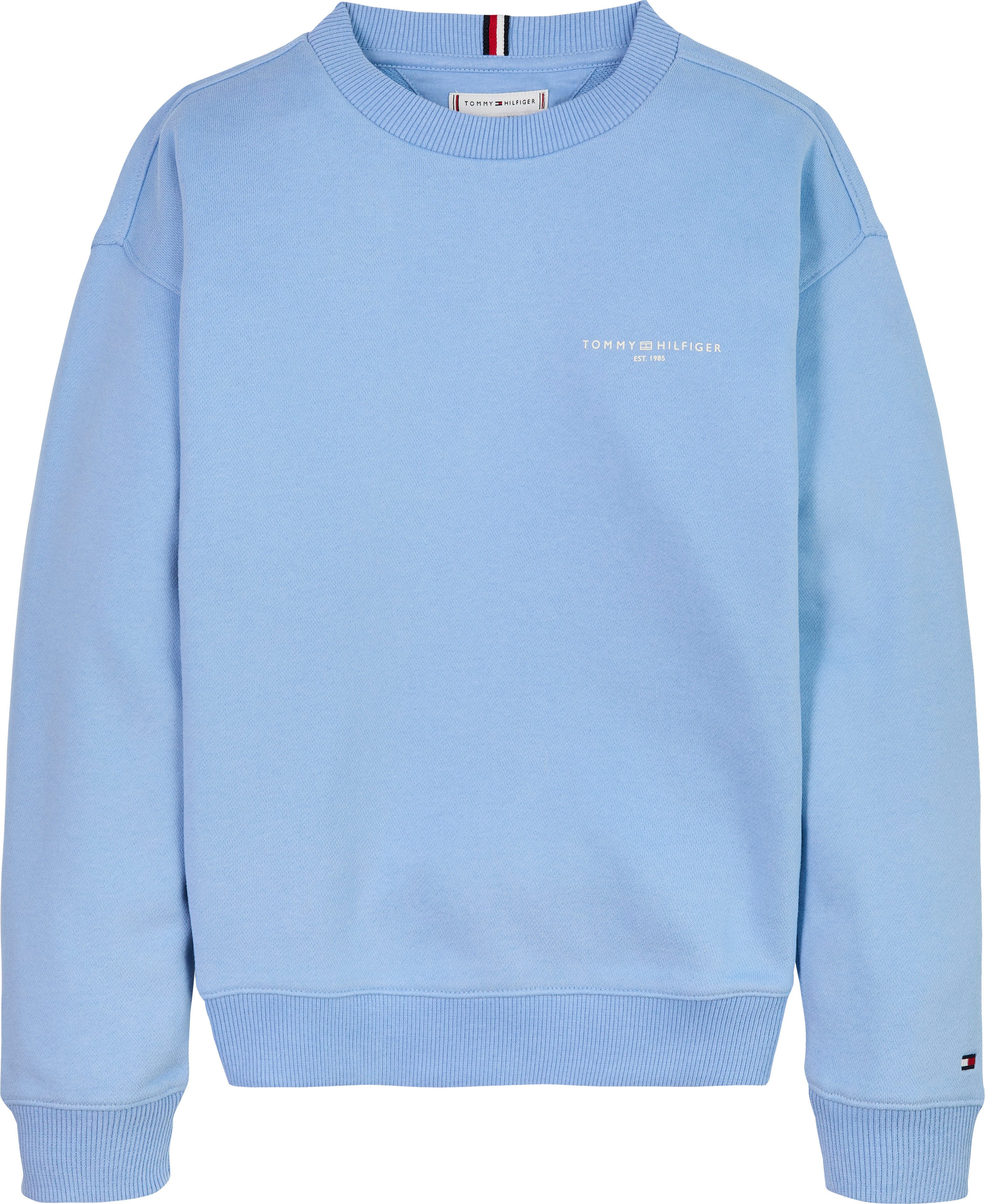 Tommy Hilfiger Sweatshirt MINI CORP C-NECK SWEATSHIRT voor kinderen tot 16 jaar, met logostiksel